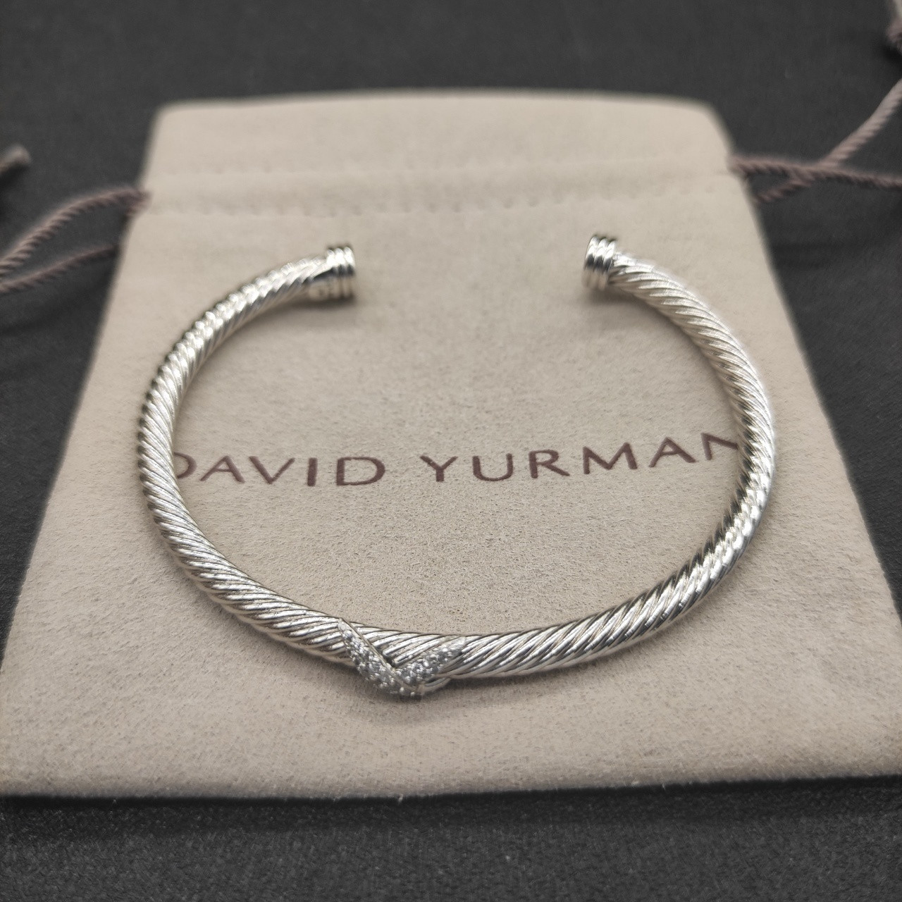 dau1d Yvrm*n 4mm full d1am0nd x bracelet (wrist circumference 15-20cm)