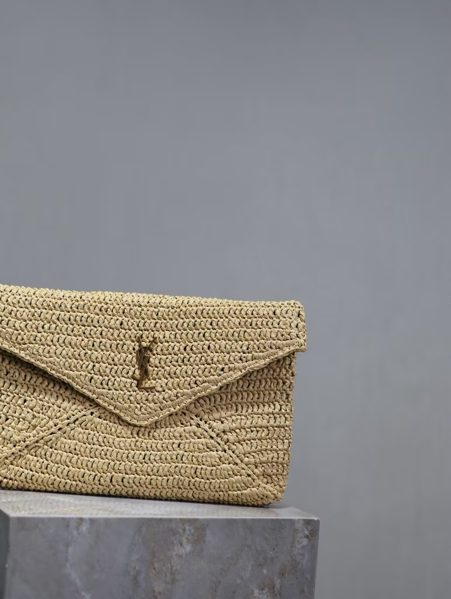YSL CASSANDRE Large Envelope Pouch in Rope 29.5x18x4.5cm