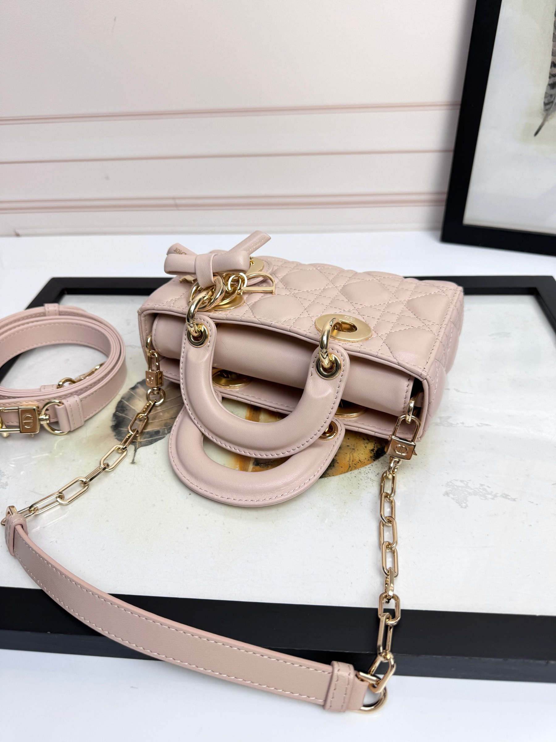 Dior Mini Lady D-Joy Bag 19x10.5x5.5cm