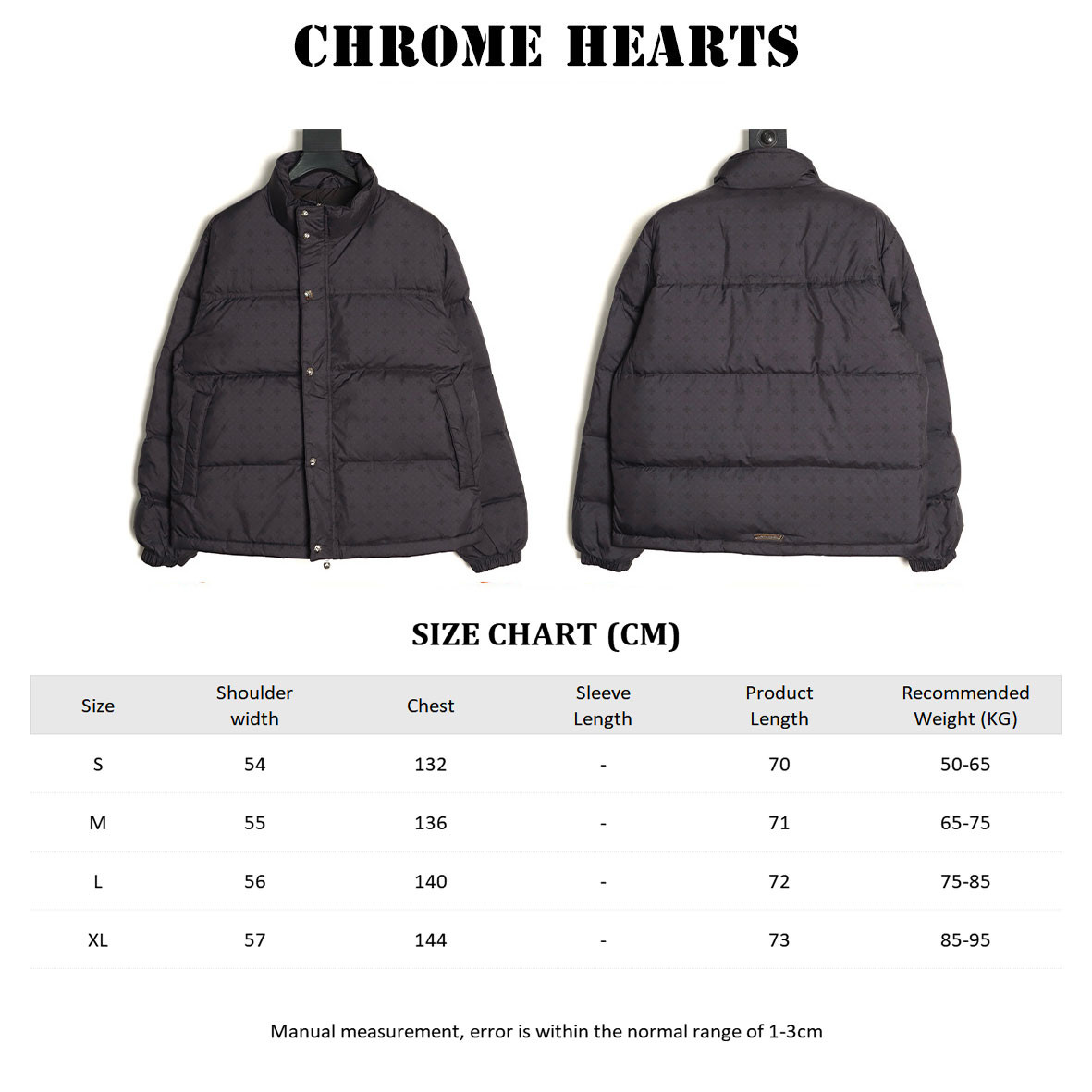 Ch*0me He**ts short puffer jacket