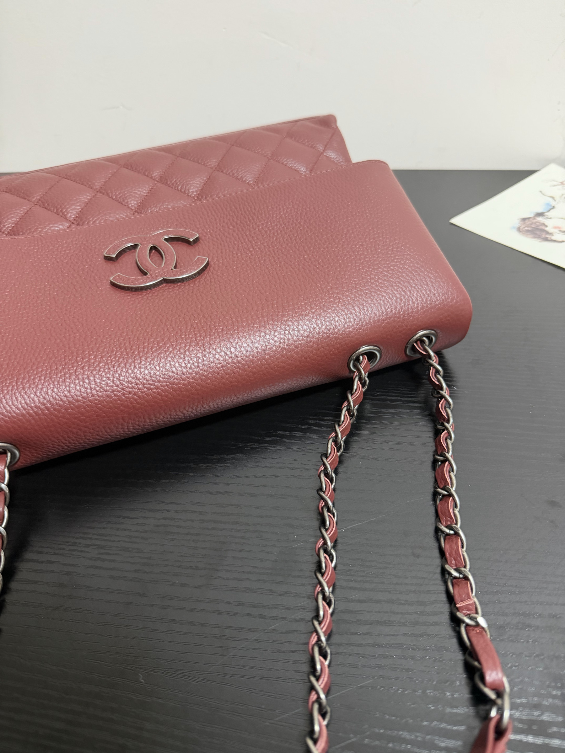 Chanel Hampton Flap Handbag AS7095 32x19x7.5cm