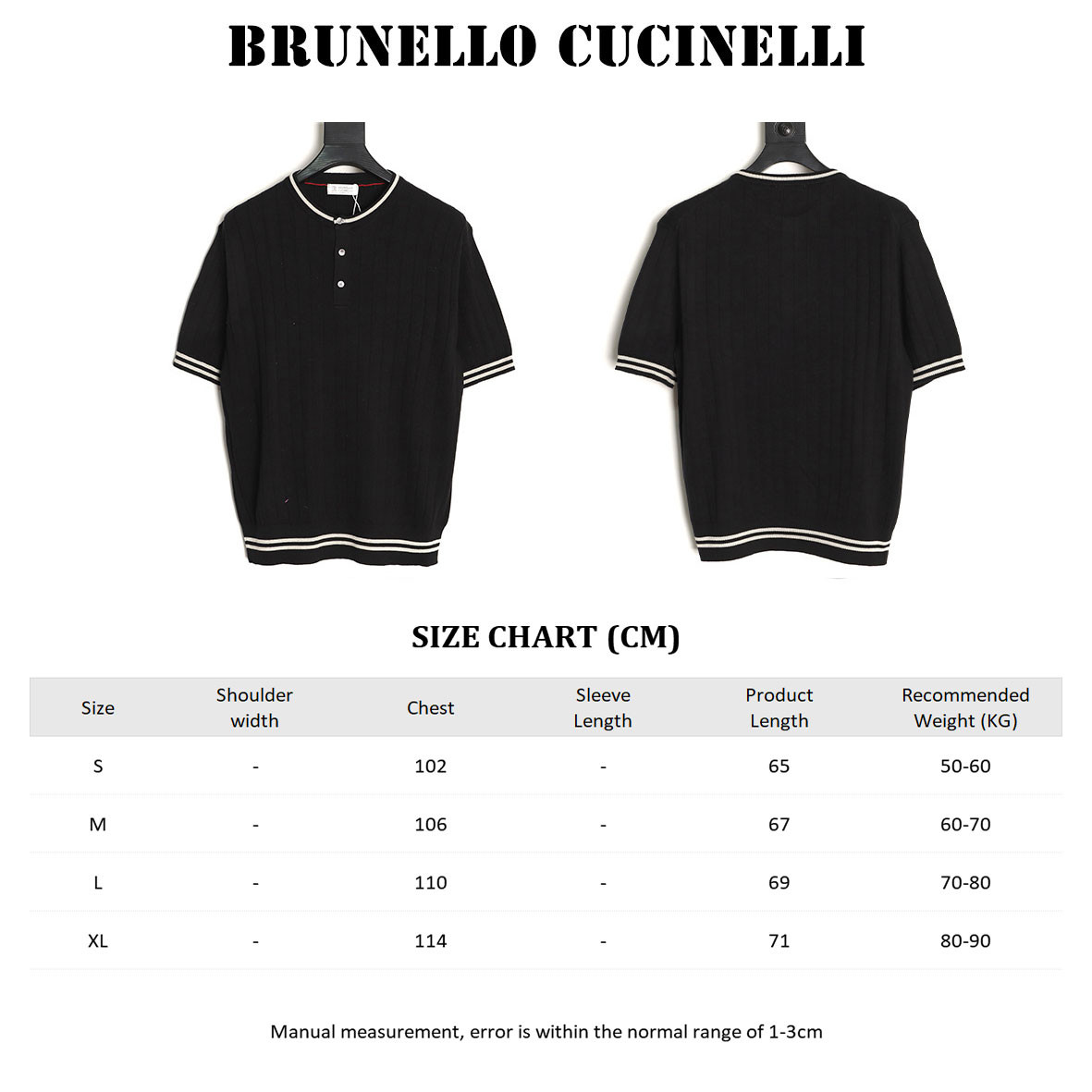 BRUNELLO CUCINELLI Knitting Short-sleeved T-shirt