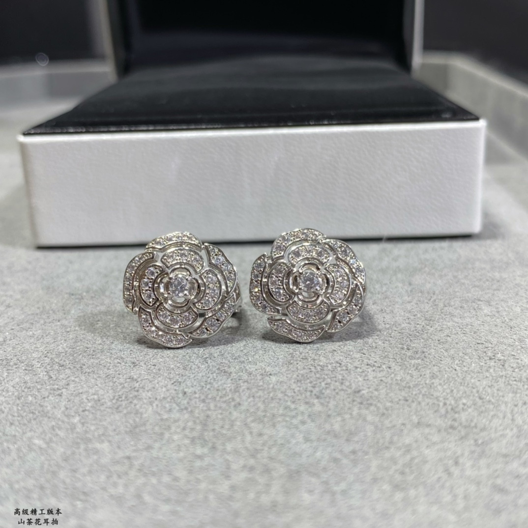 Ch**el Camellia Earrings