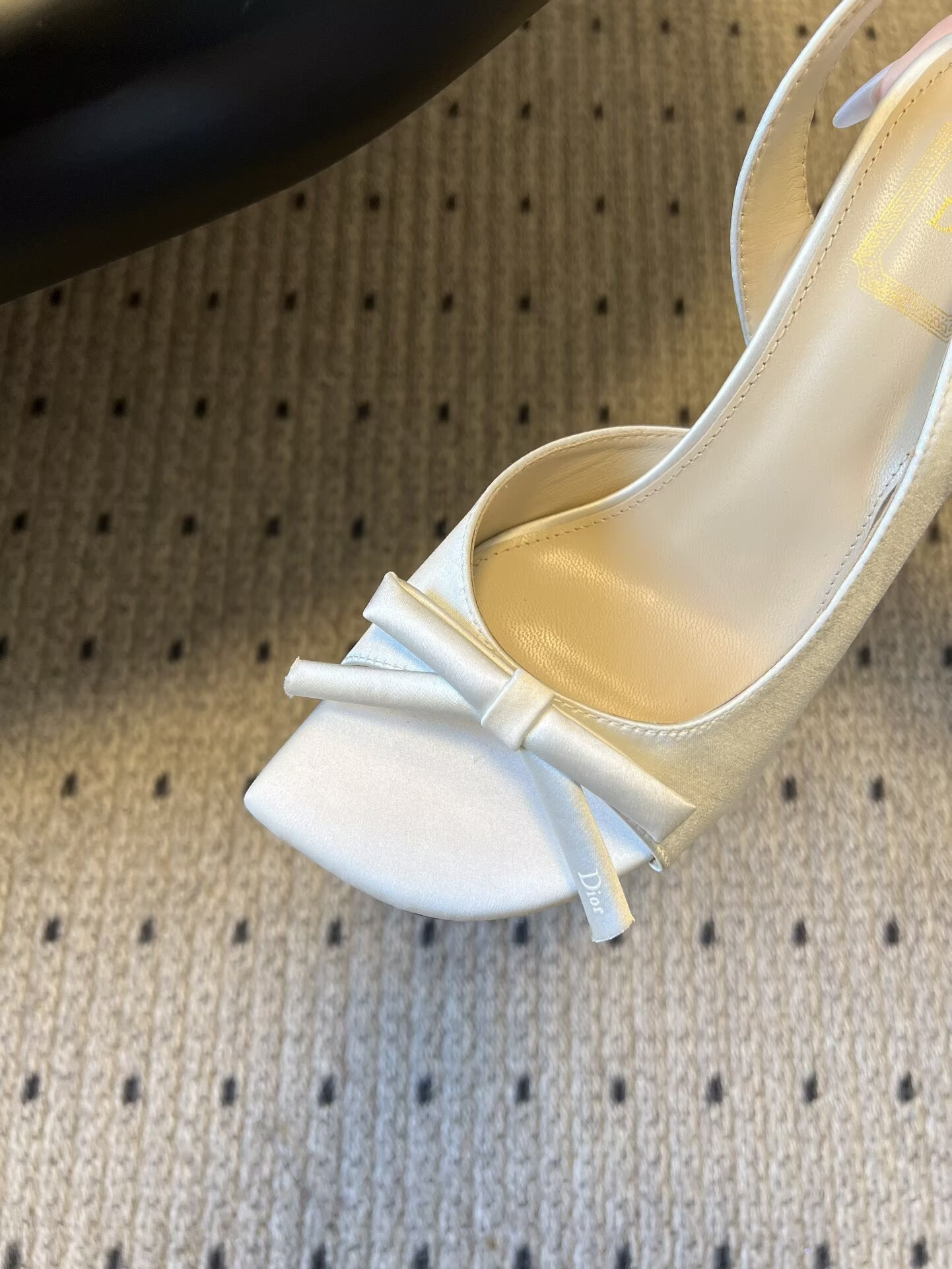 UA Dior Bow Heeled Slingback Sandal