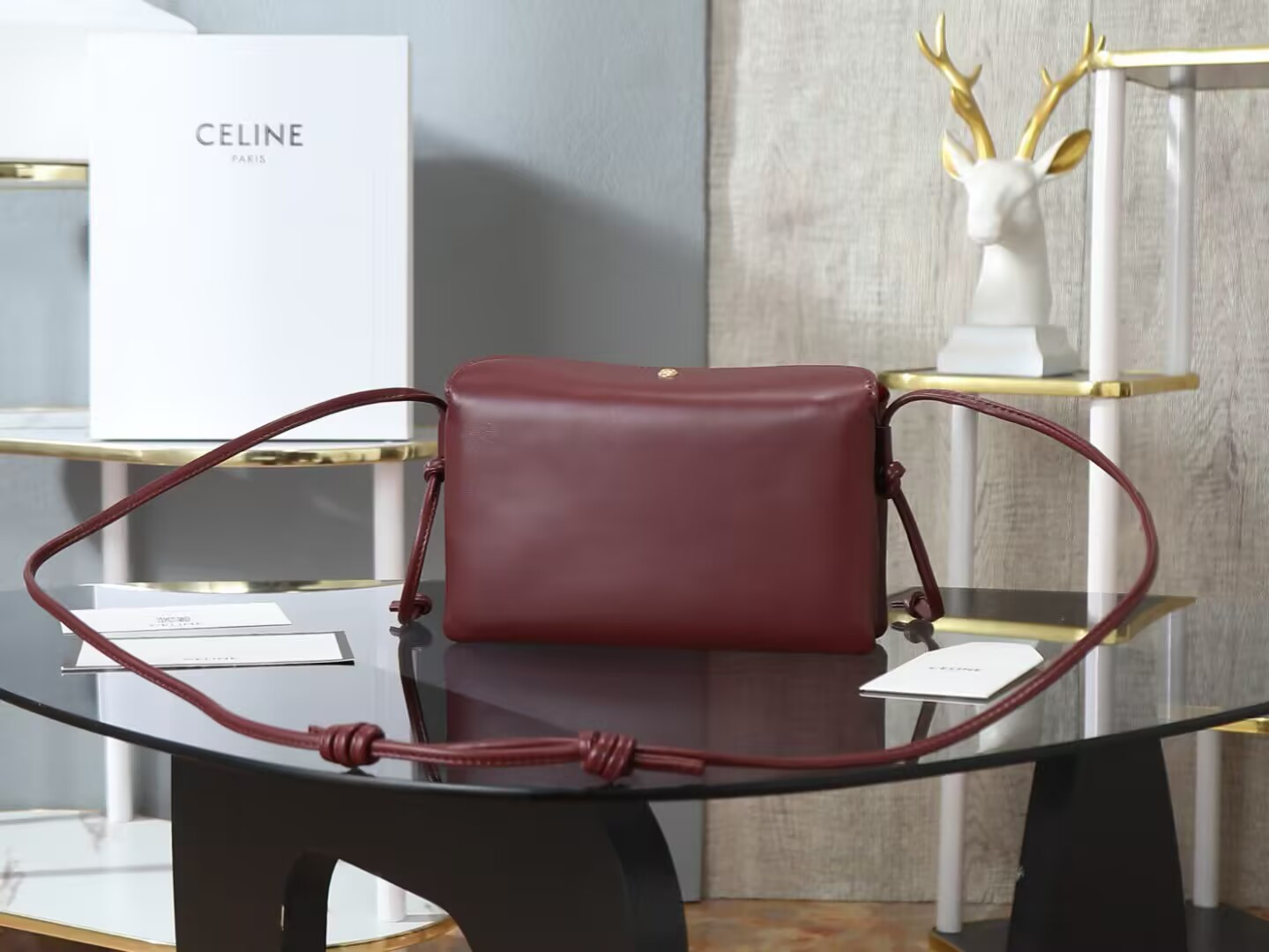 Celine TRIO FLAP IN Smooth Lambskin 22.5x13x3.5cm