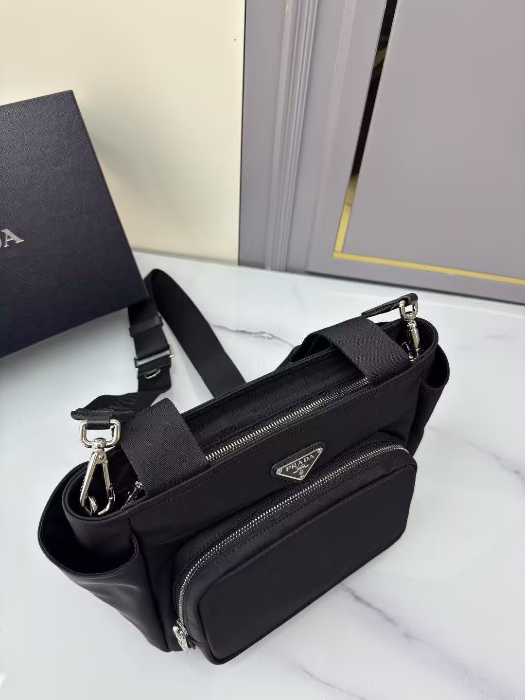 Prada Re-Nylon Tote Bag 22x26x13cm