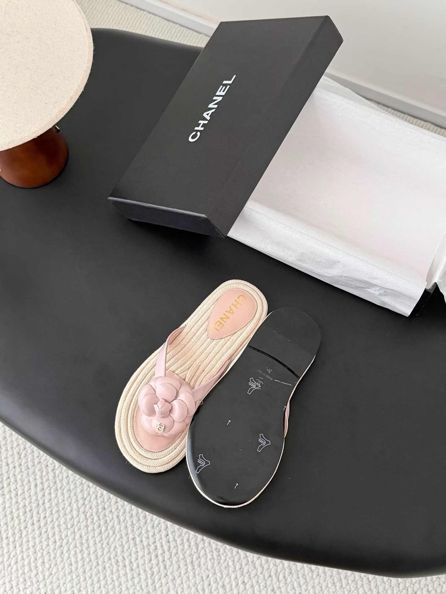 UA Chanel Thongs Slides
