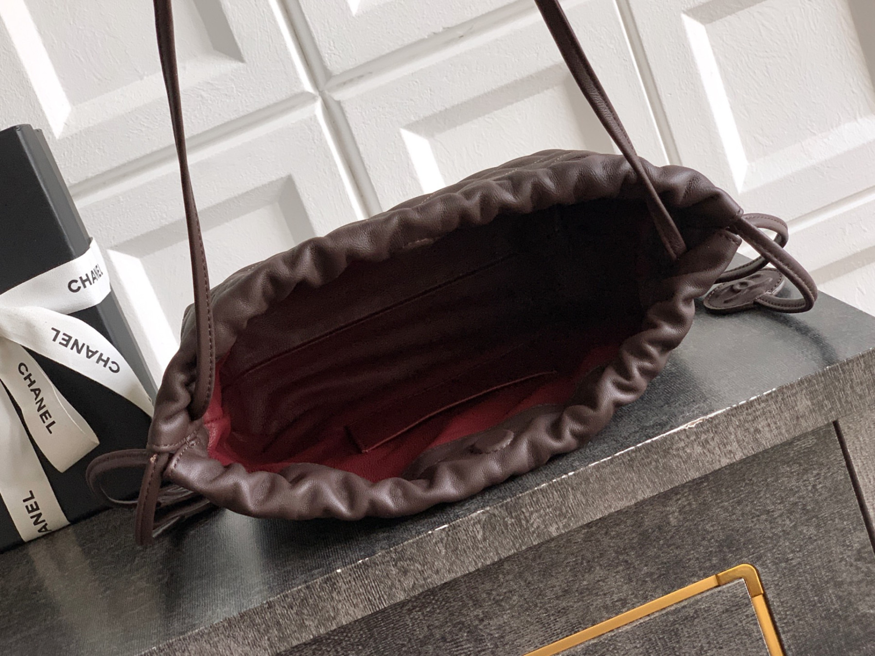 Chanel Clutch with Leather Strap AP5227 17x22x8cm