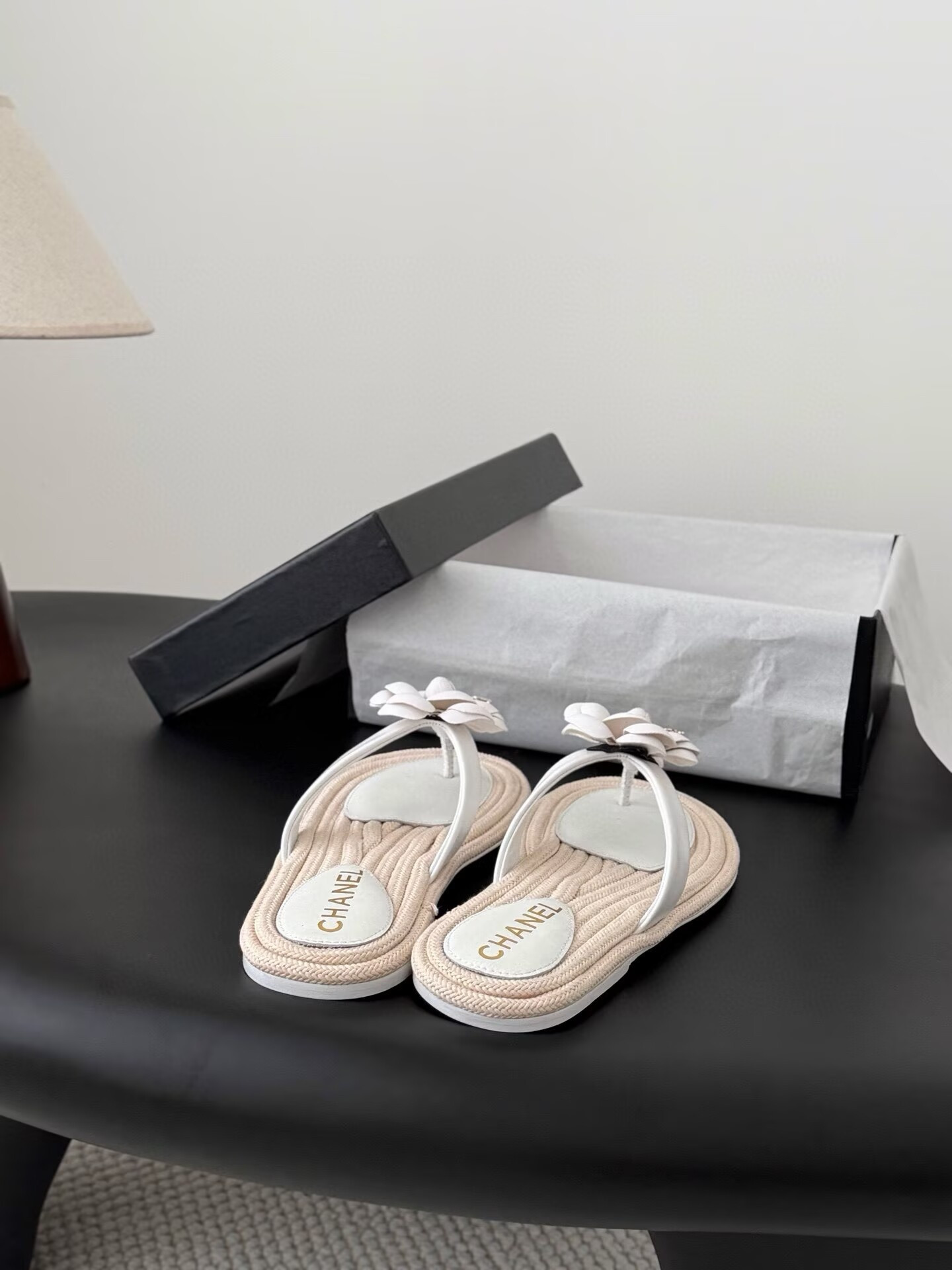 UA Chanel Thongs Slides