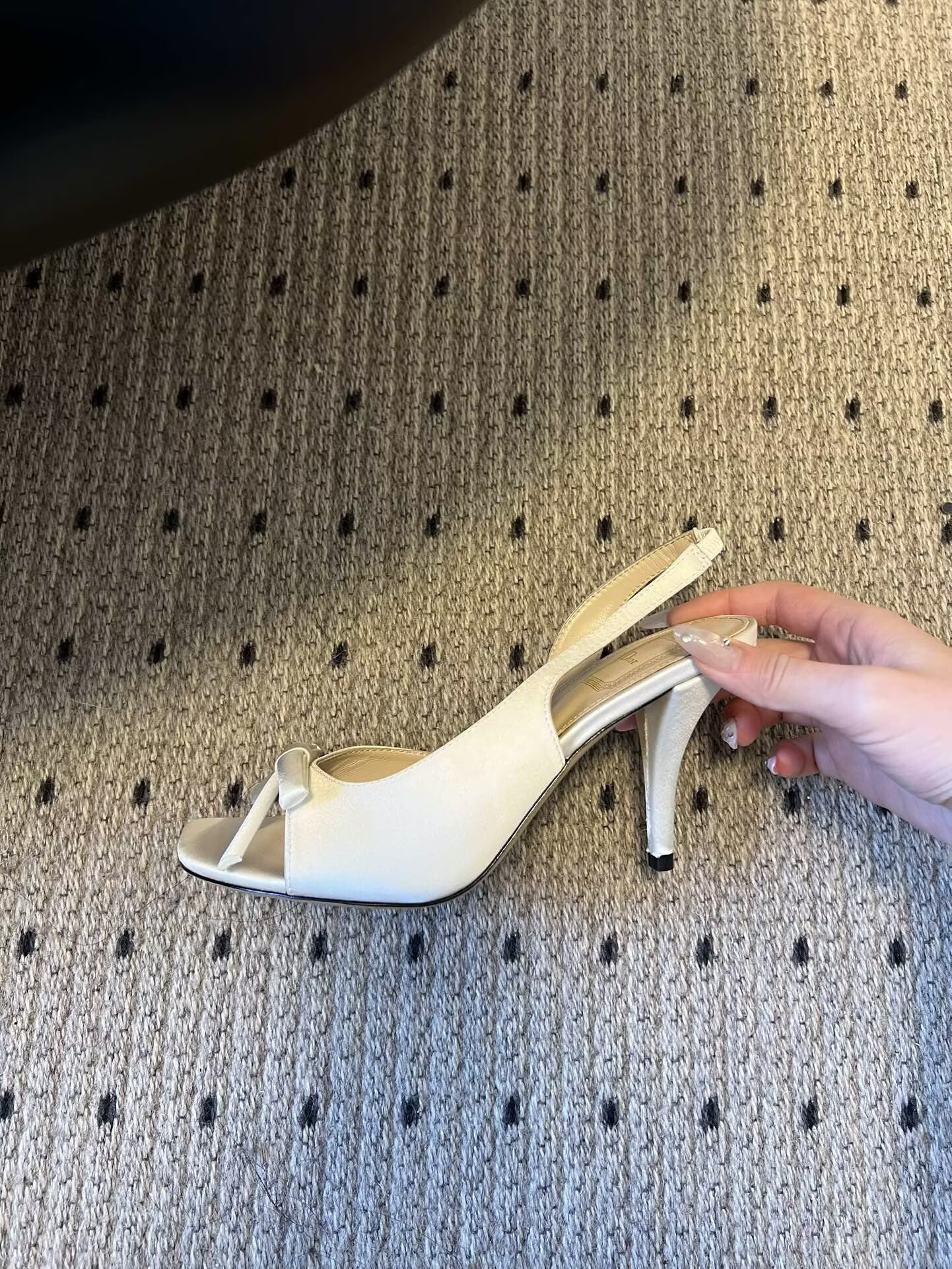 UA Dior Bow Heeled Slingback Sandal