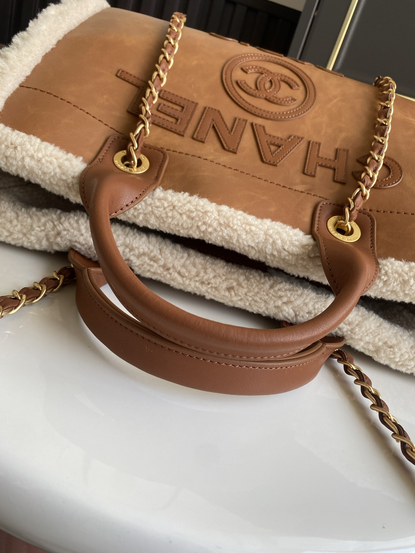Chanel Deauville Tote Shopping Bag 33cm