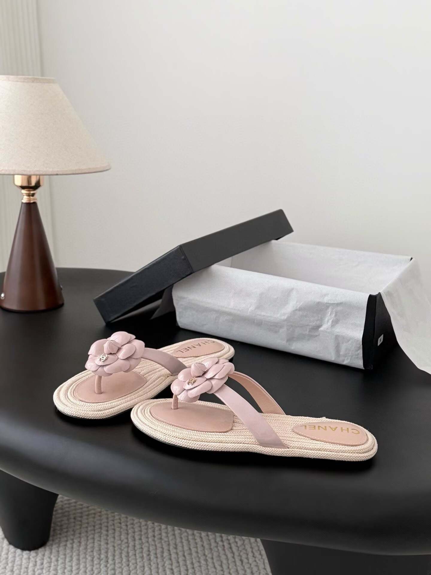 UA Chanel Thongs Slides