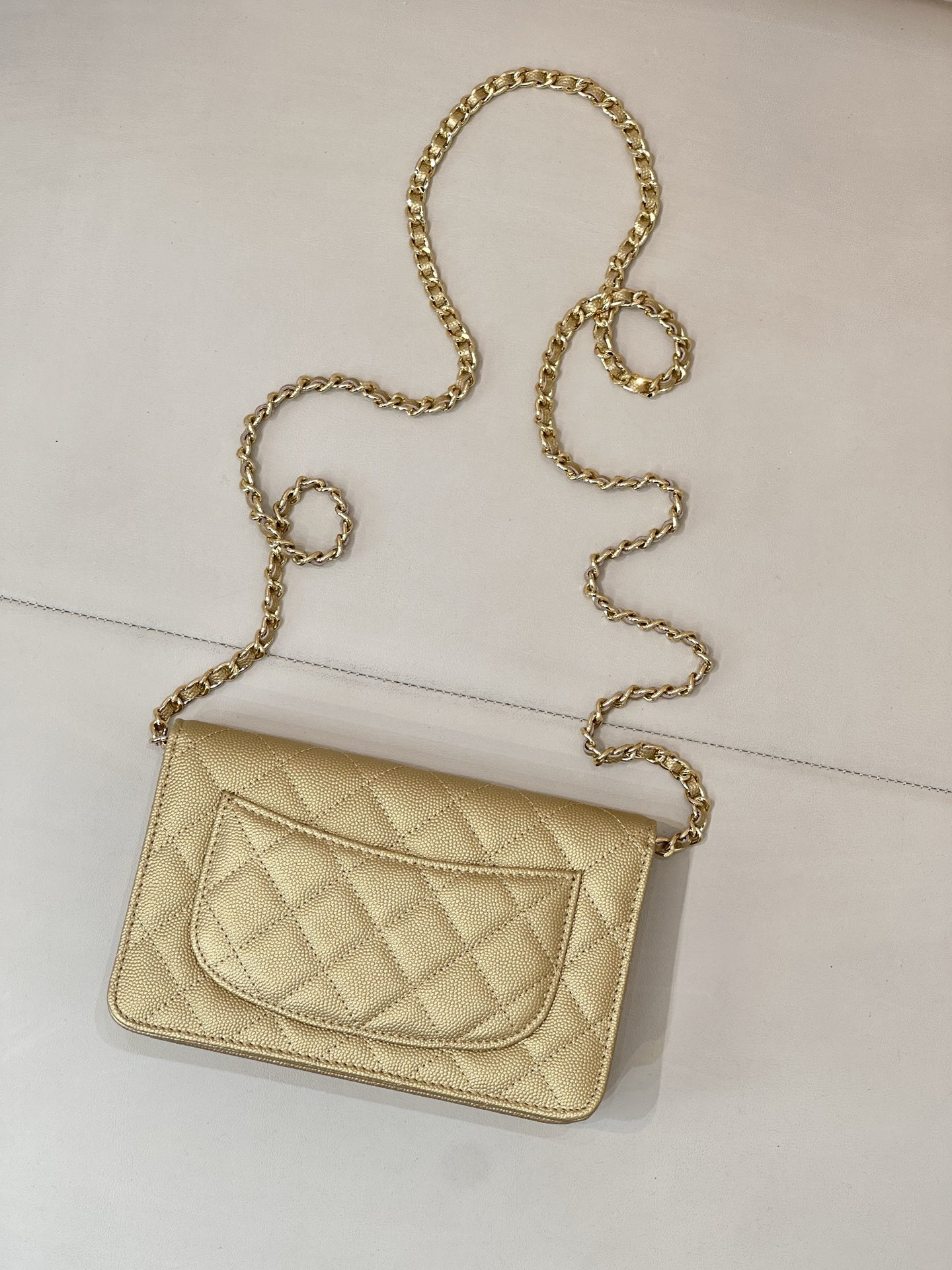 CHANEL WOC CLASSIC WALLET ON CHAIN 13x19x3cm