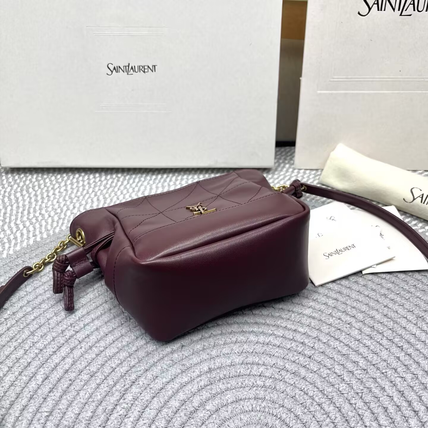 YSL JAMIE Mini Shoulder Pouch in Lambskin 14.5x15.5x8cm