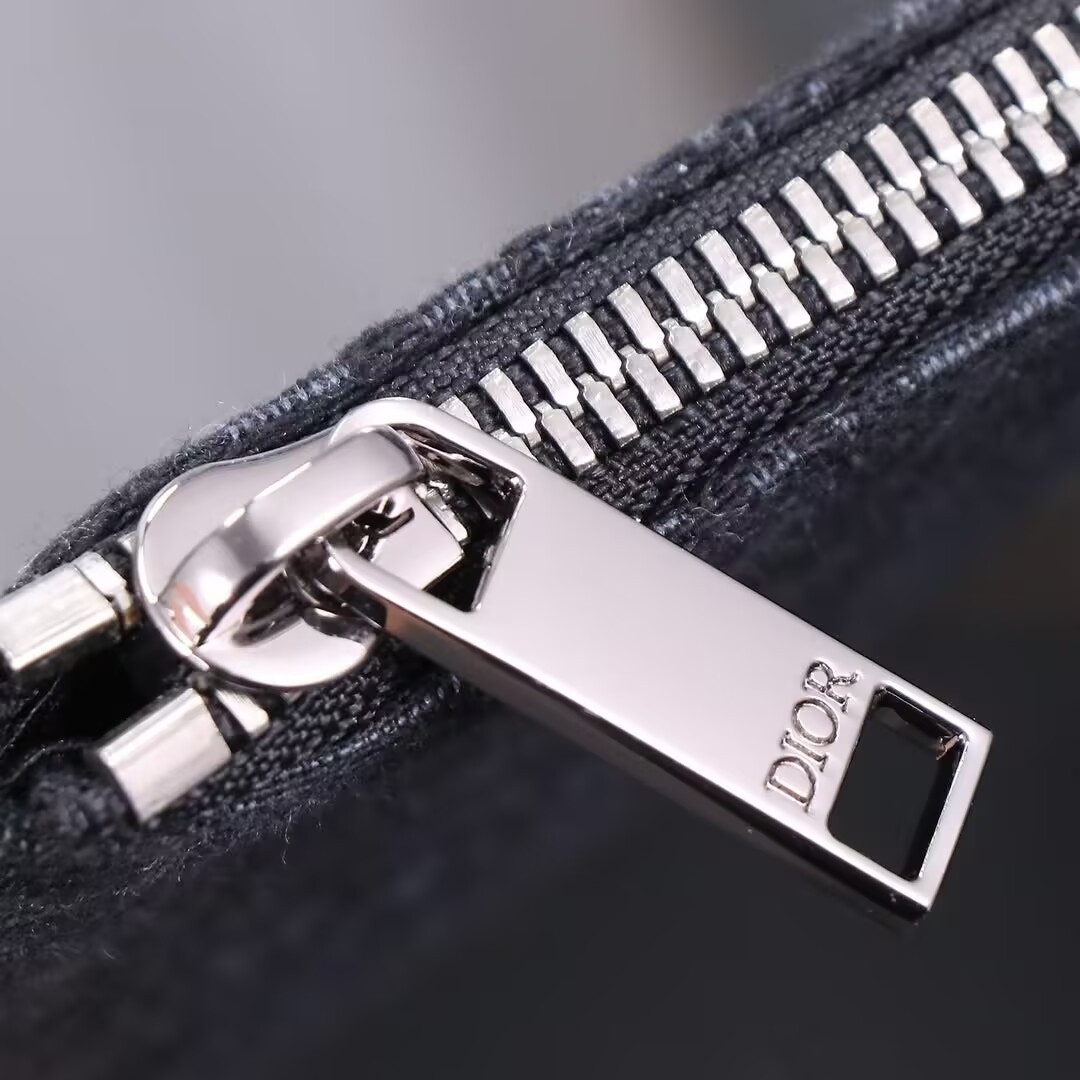 Dior A5 Pouch Black Dior Oblique Jacquard 26.5x17.5cm