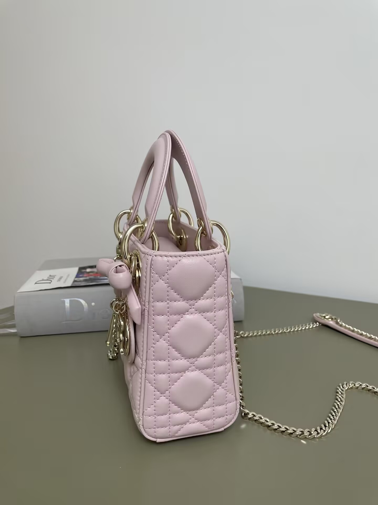 MINI LADY DIOR DIORAMOUR BAG 17x15x7cm
