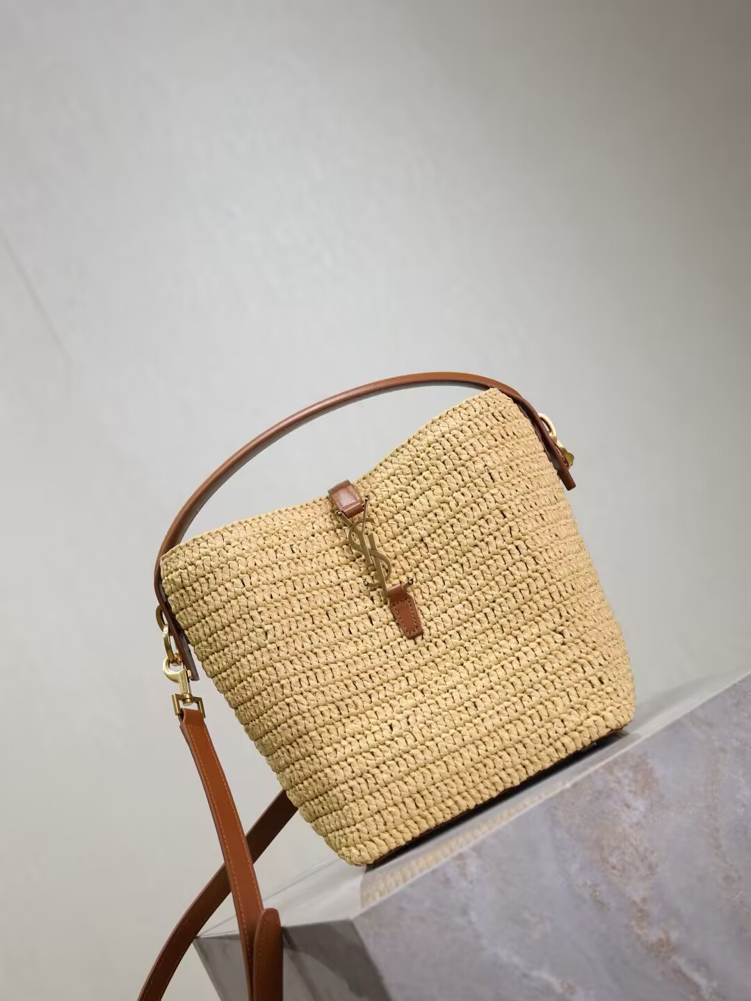 YSL LE 37 (raffia) 17x20x13cm