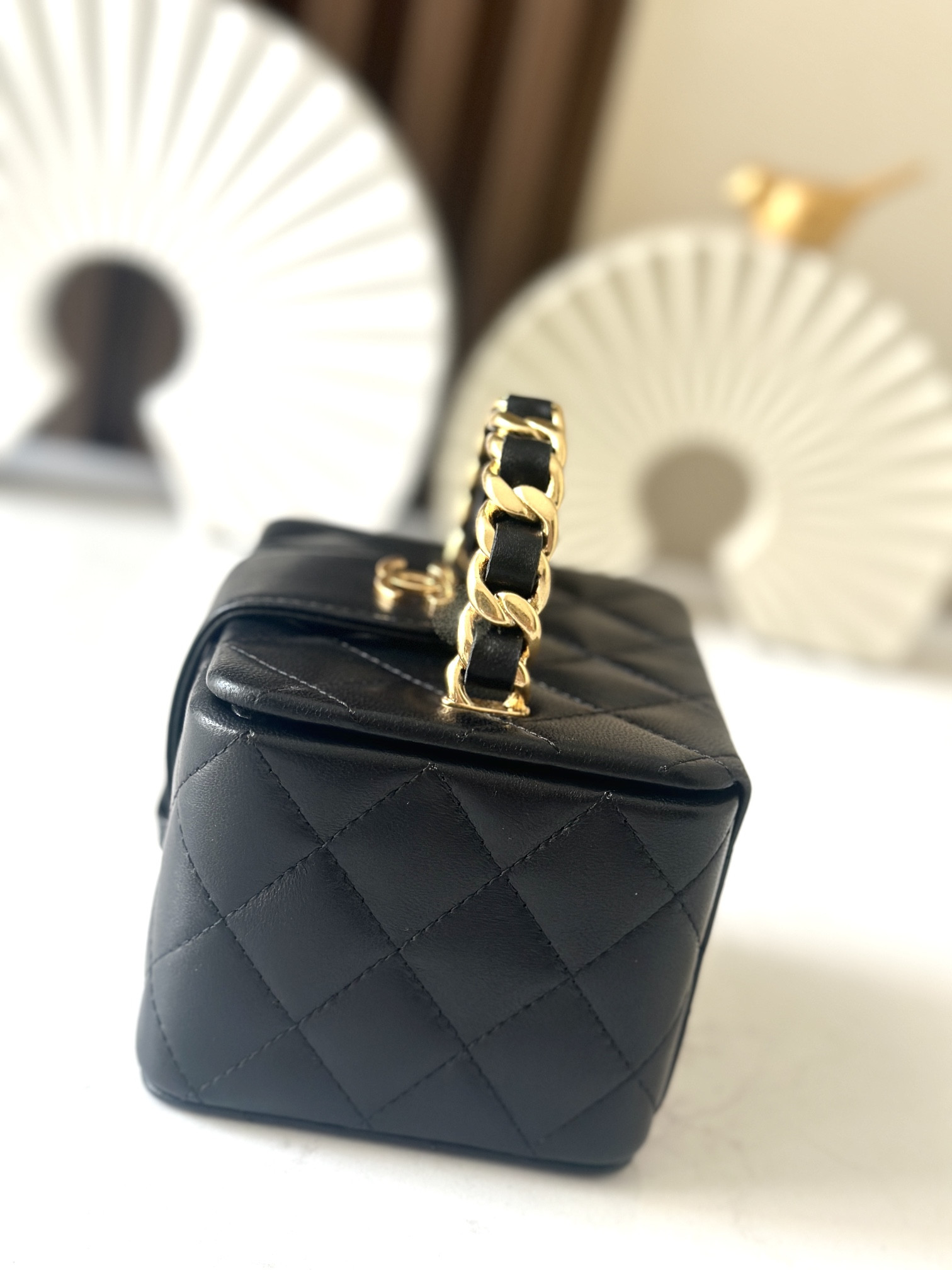 Chanel Vintage Cosmetic Bag 11x9.5x8.5cm