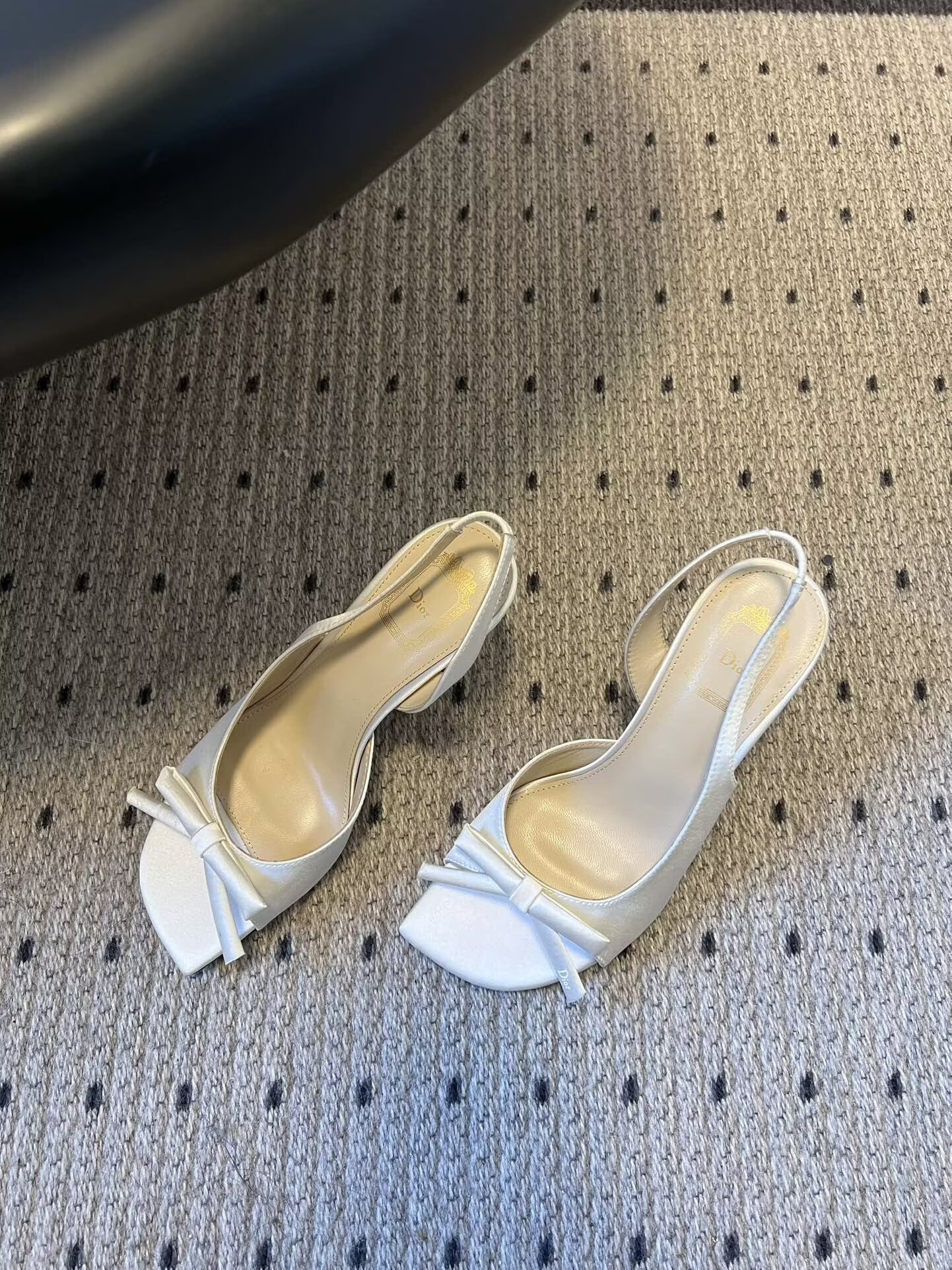 UA Dior Bow Heeled Slingback Sandal