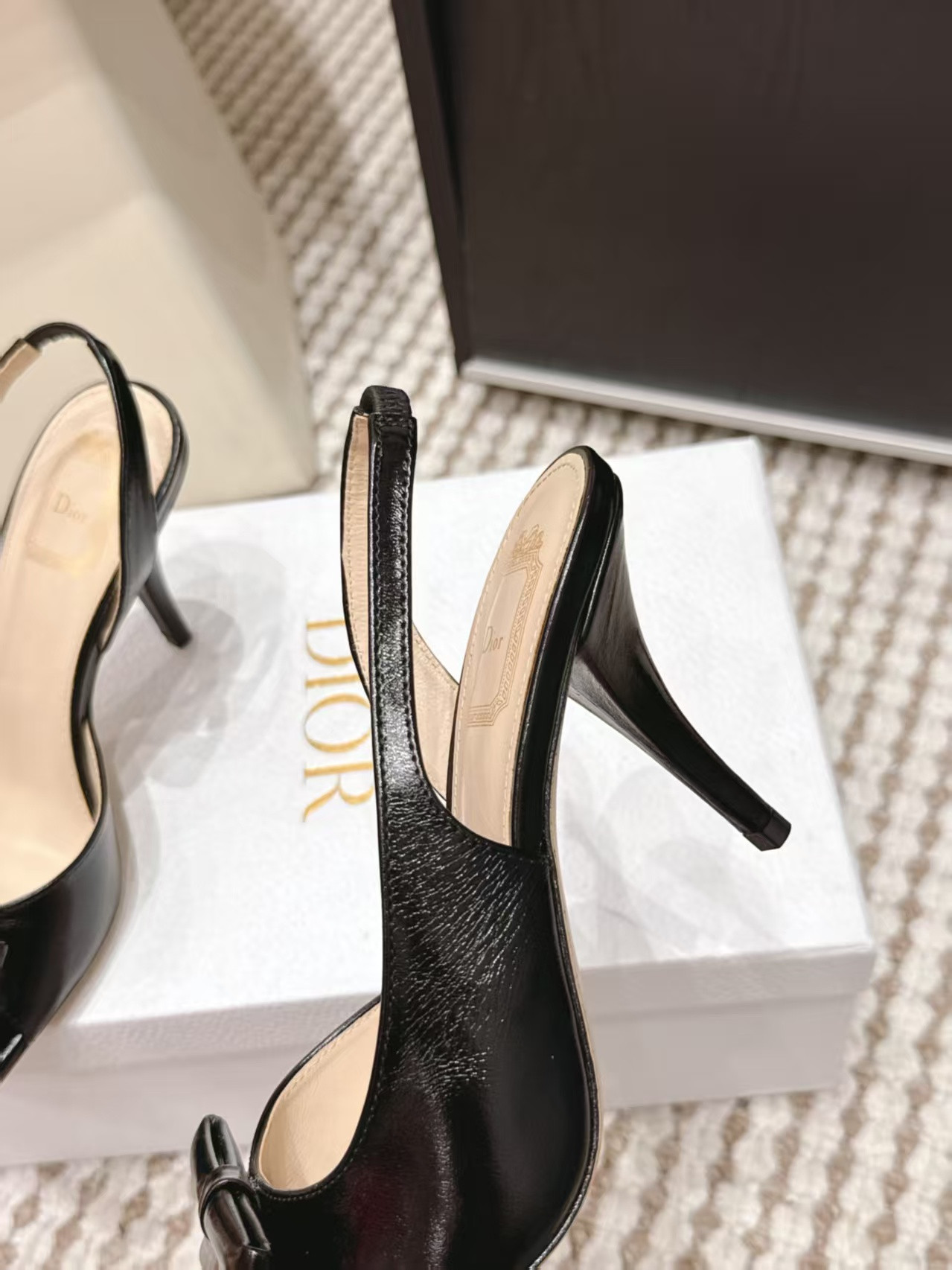 UA Dior Bow Heeled Slingback Sandal
