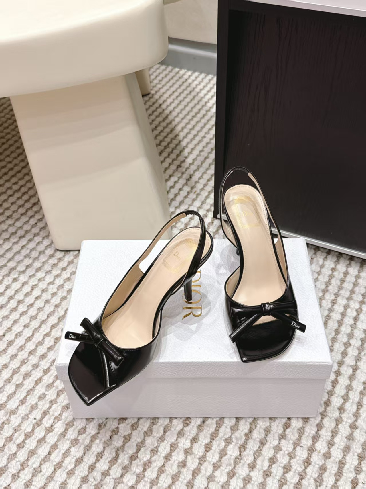 UA Dior Bow Heeled Slingback Sandal