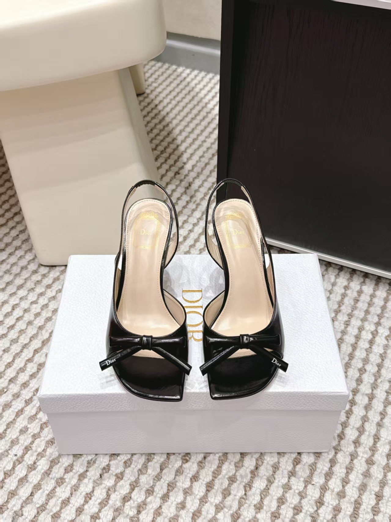 UA Dior Bow Heeled Slingback Sandal
