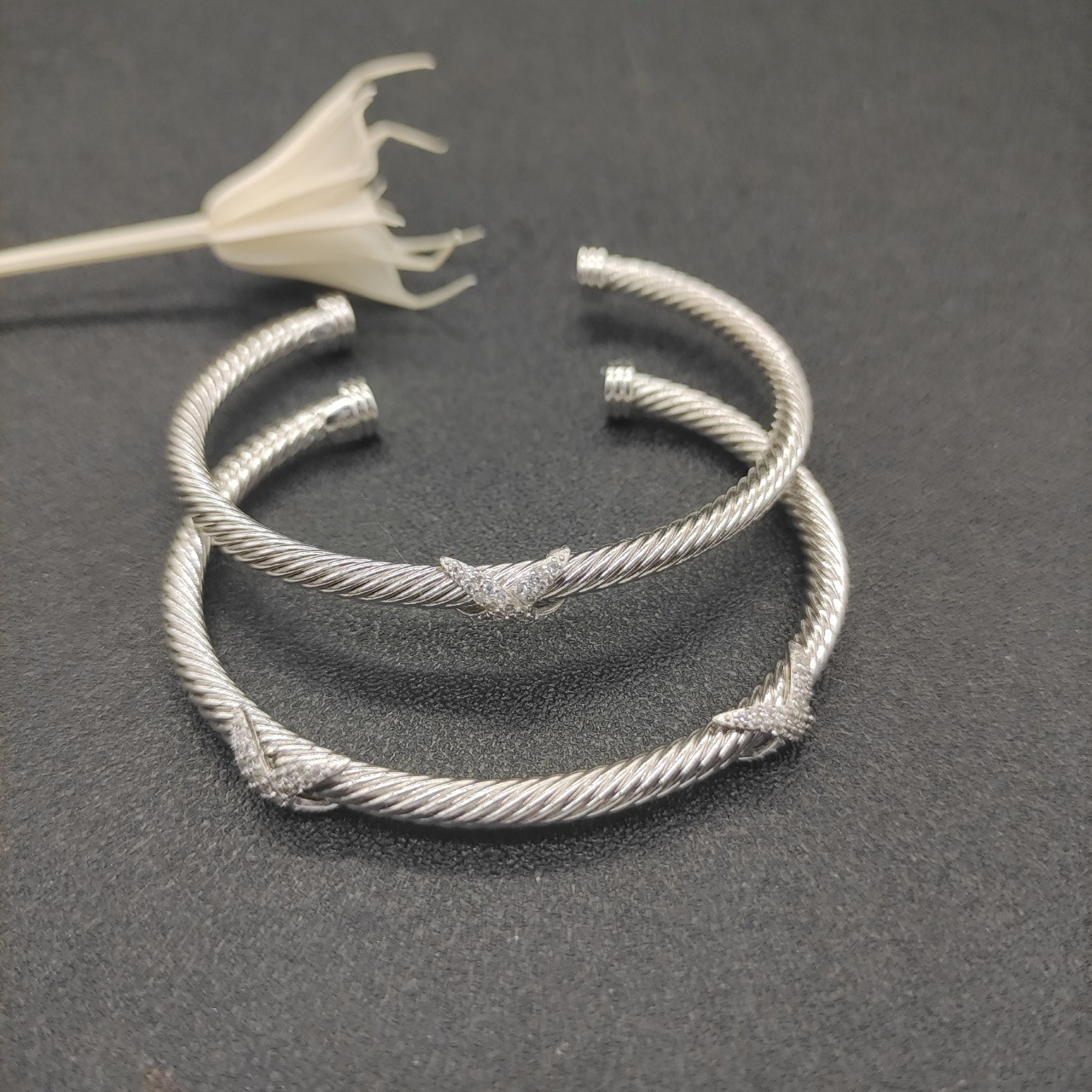 dau1d Yvrm*n 4mm full d1am0nd x bracelet (wrist circumference 15-20cm)