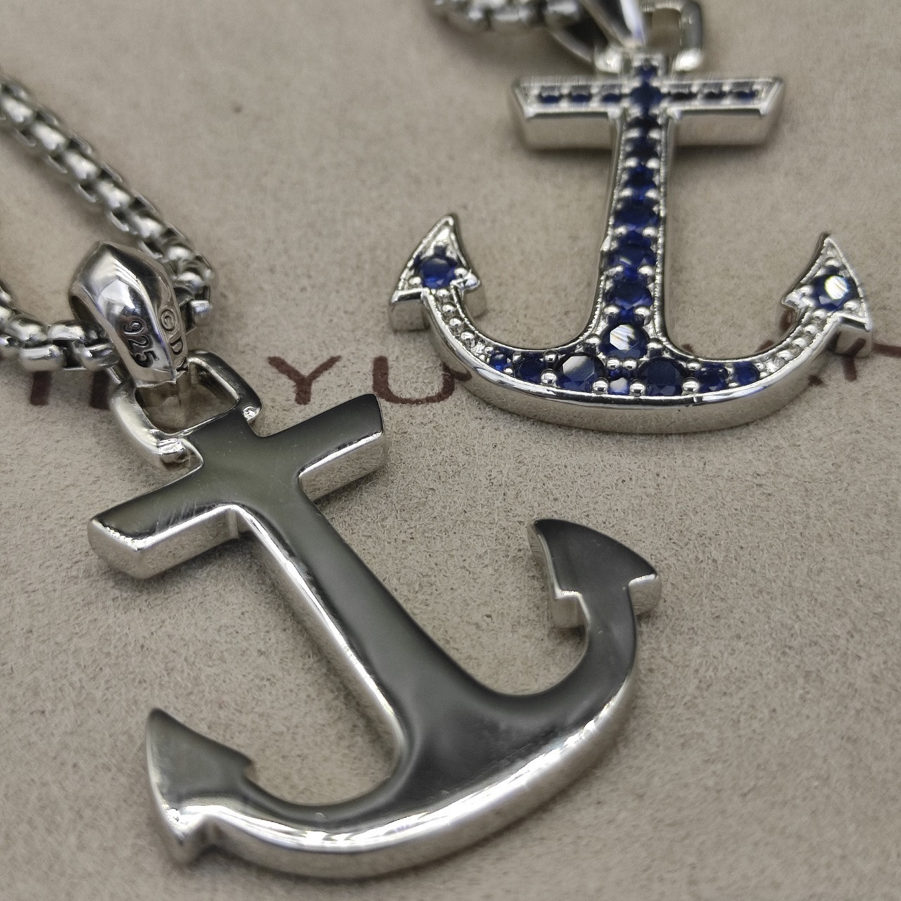 dau1d Yvrm*n sea anchor necklace(chain length 50+5cm delay chain chain thickness 3mm)