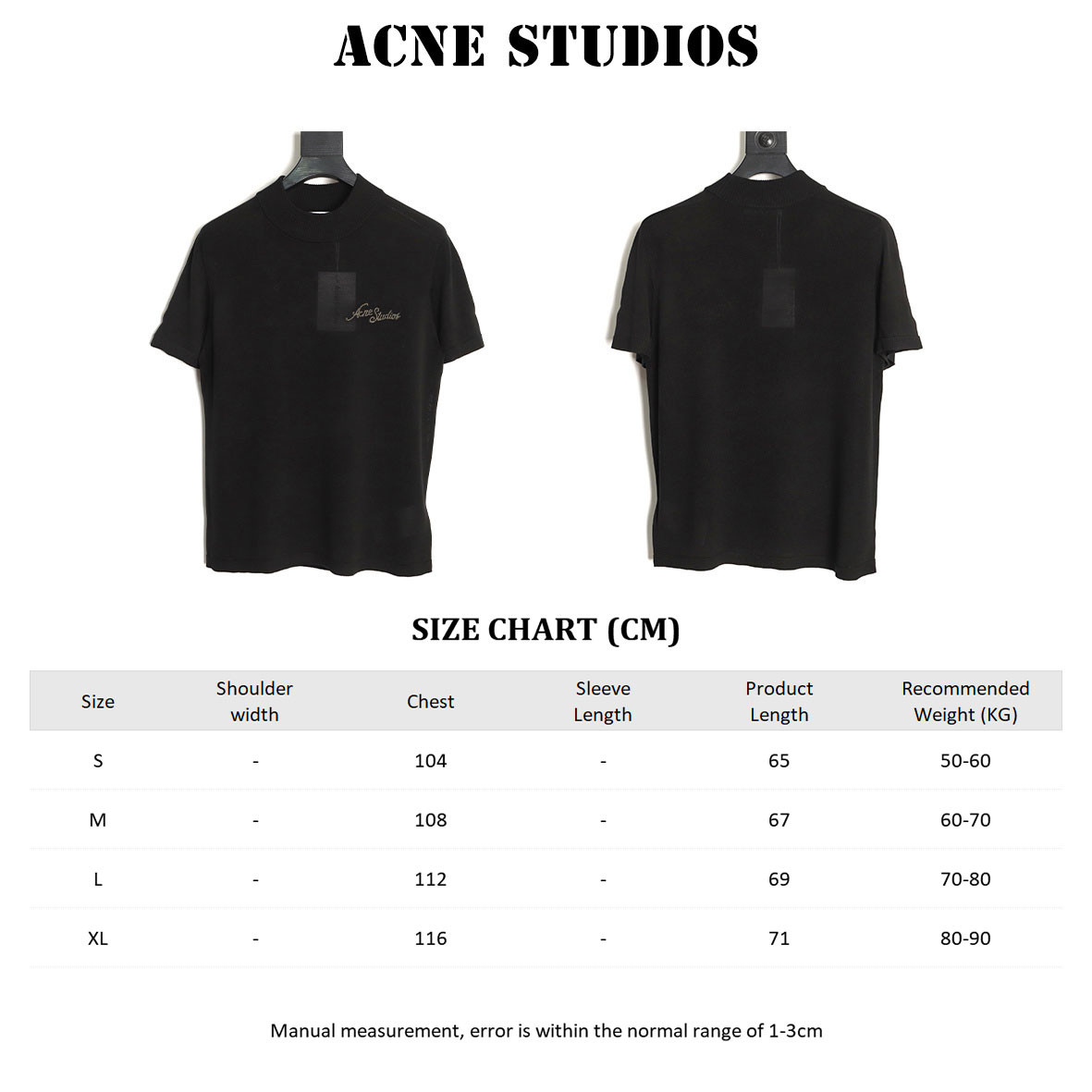 ACNE STUDIOS Knitting Short-sleeved T-shirt