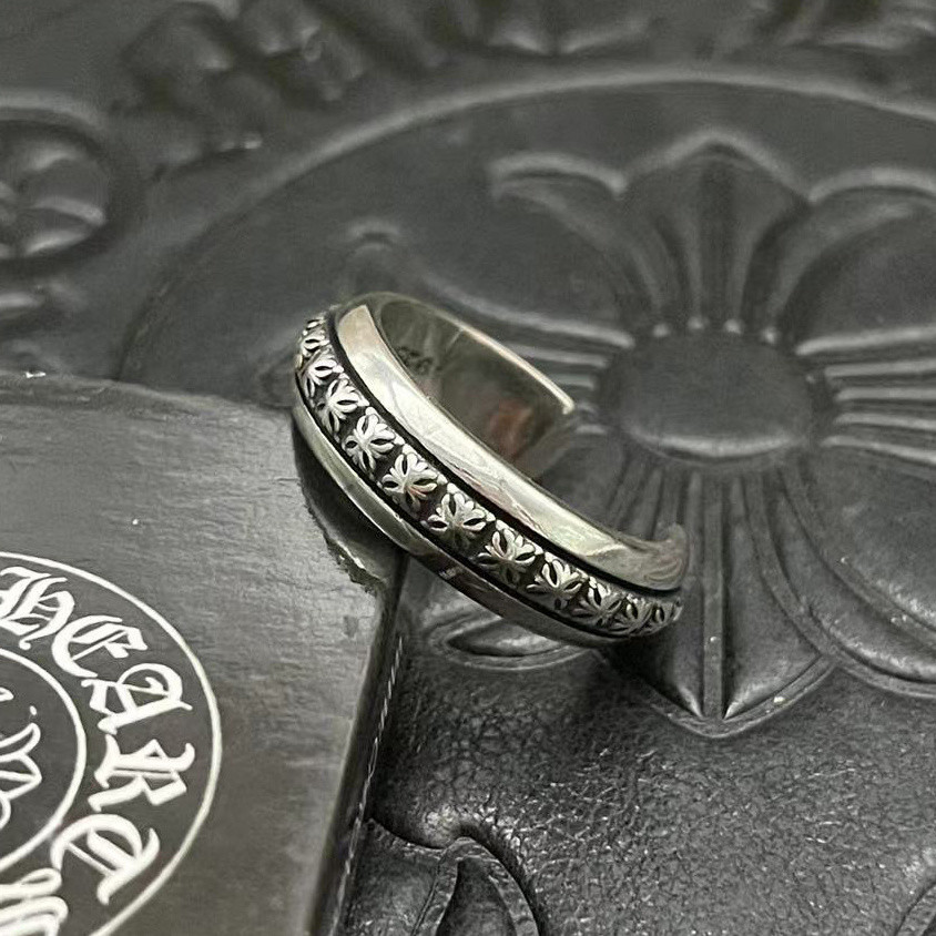Ch*0me He**ts Cross Open Ring