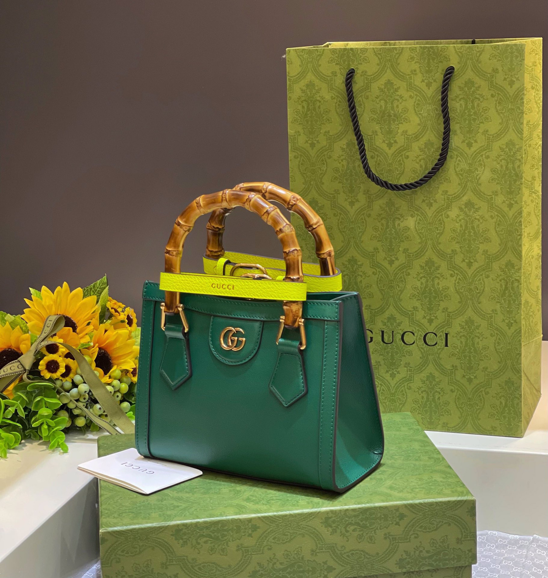 Gvc*1 DIANA MINI TOTE BAG Green 20W x 16H x 10D CM