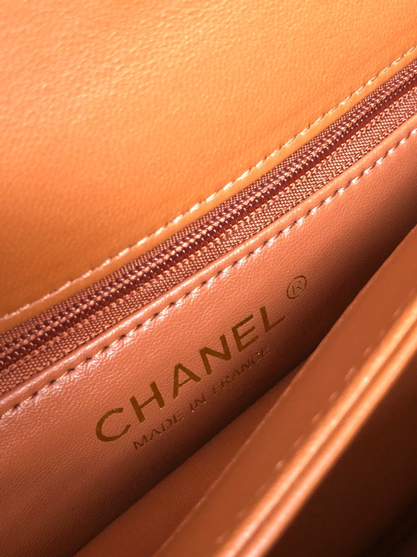 Ch**el FLAP BAG WITH TOP HANDLE 6.6 × 9.8 × 4.7 in
