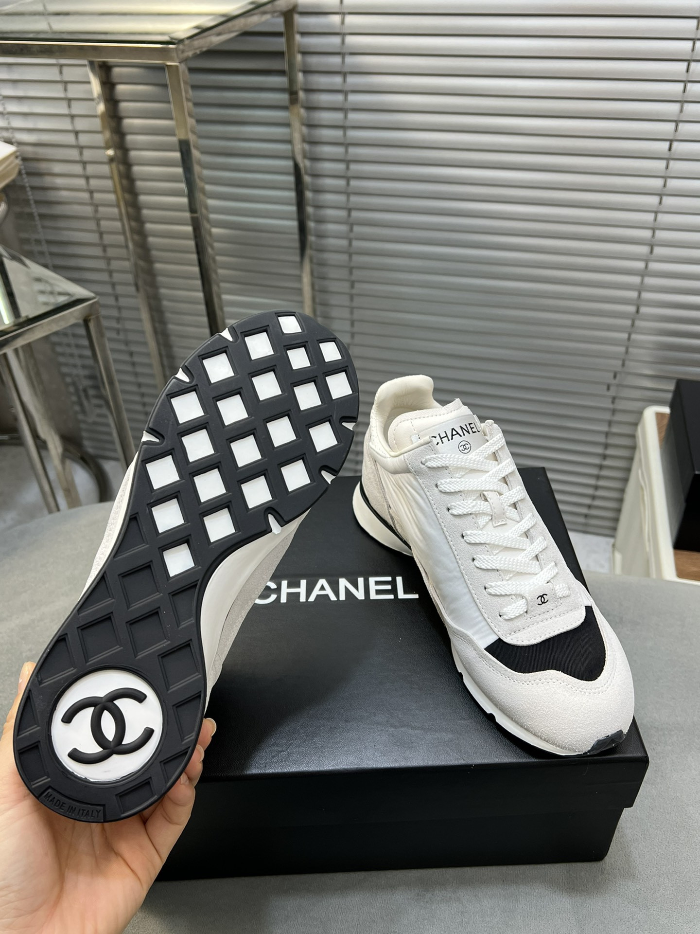 UA Ch**el SNEAKERS Fabric, Suede Kidskin & Suede Calfskin