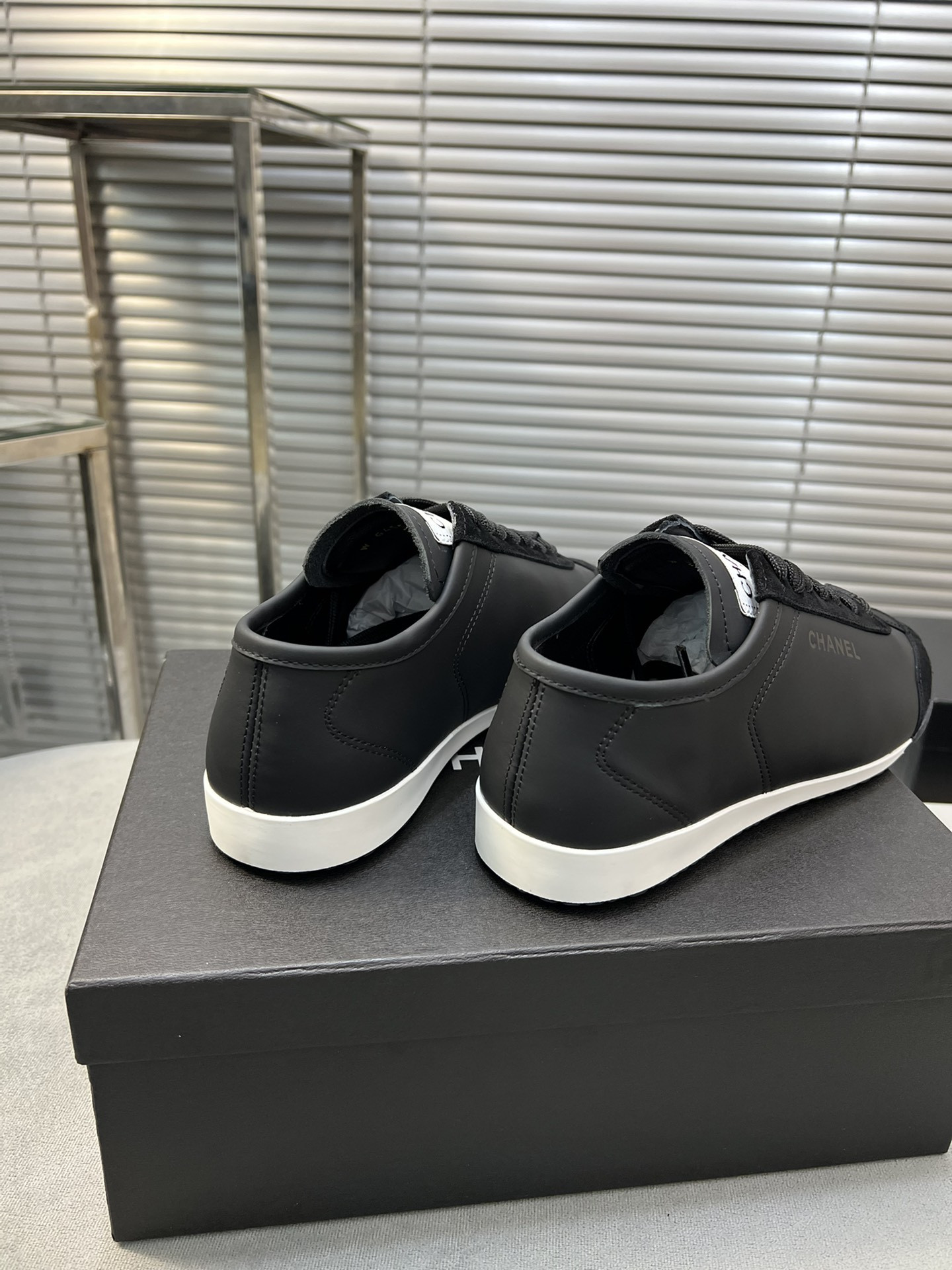 UA Ch**el SNEAKERS Calfskin & Suede Calfskin Black