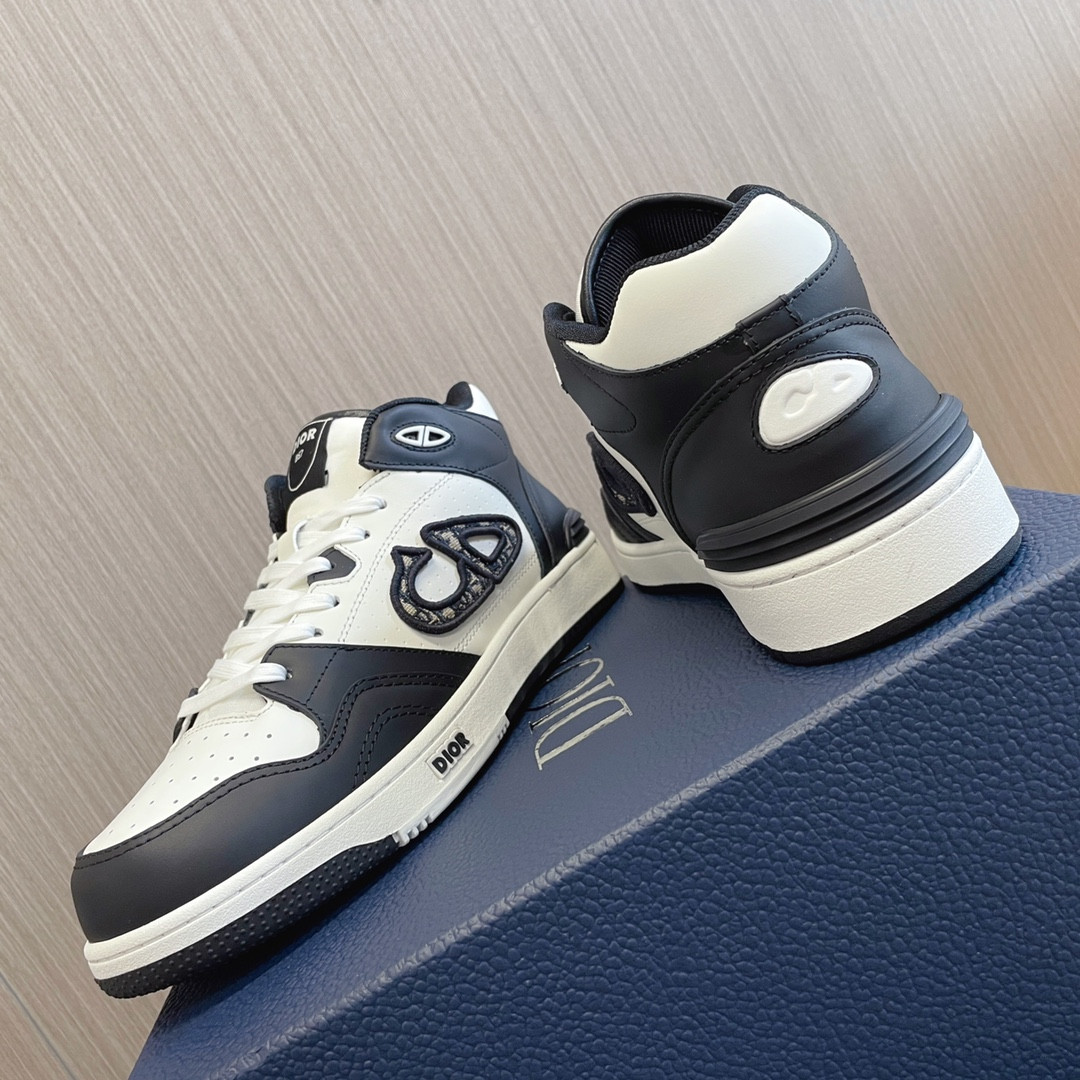 UA D10r B57 Mid-Top Sneaker Black and White