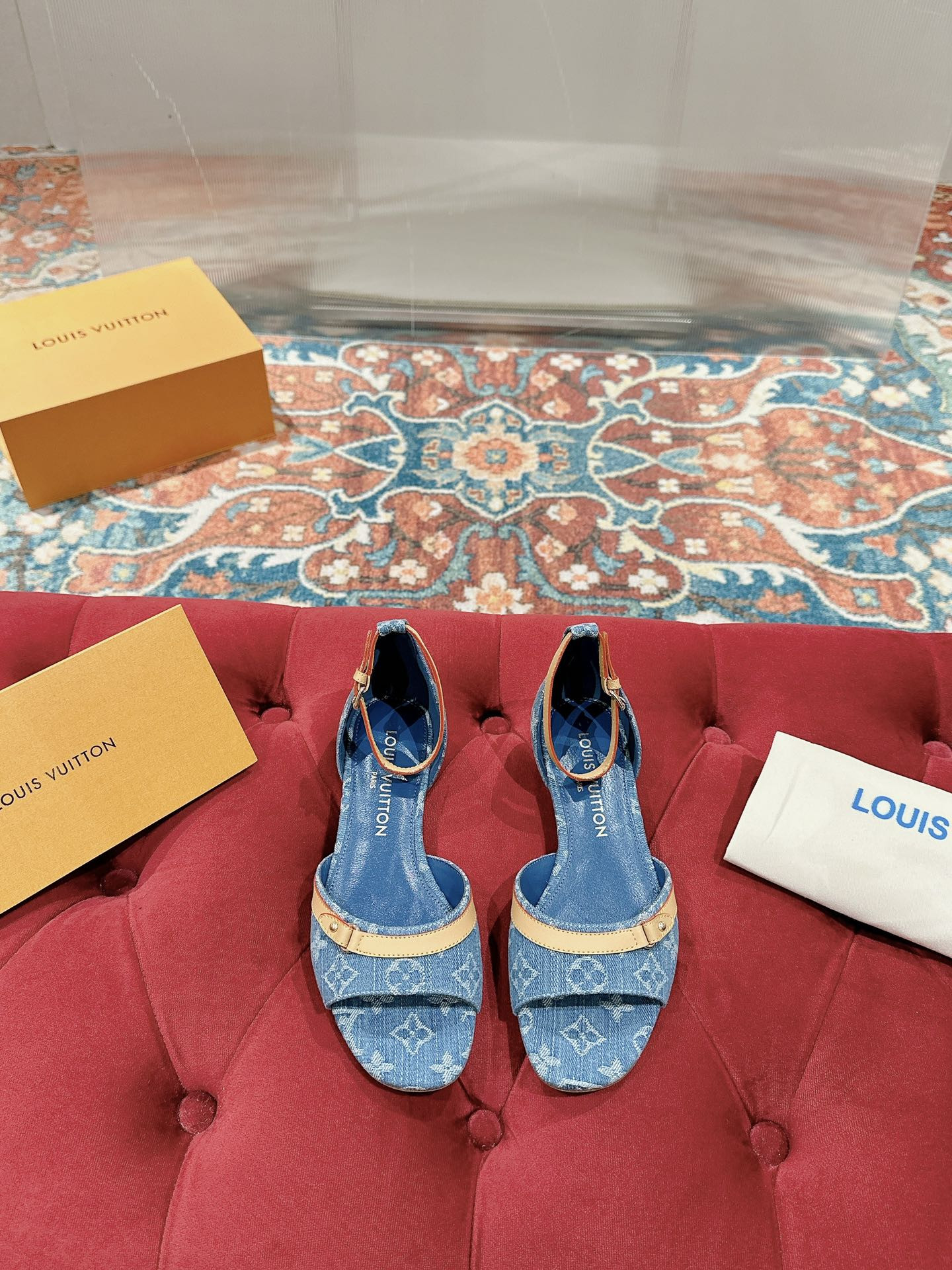 LV Helios Flat Sandal