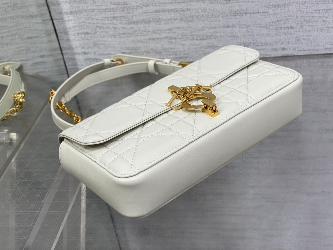 D10r Mini D10r Ange Bag Latte Macrocannage Calfskin 20 x 12 x 5 cm