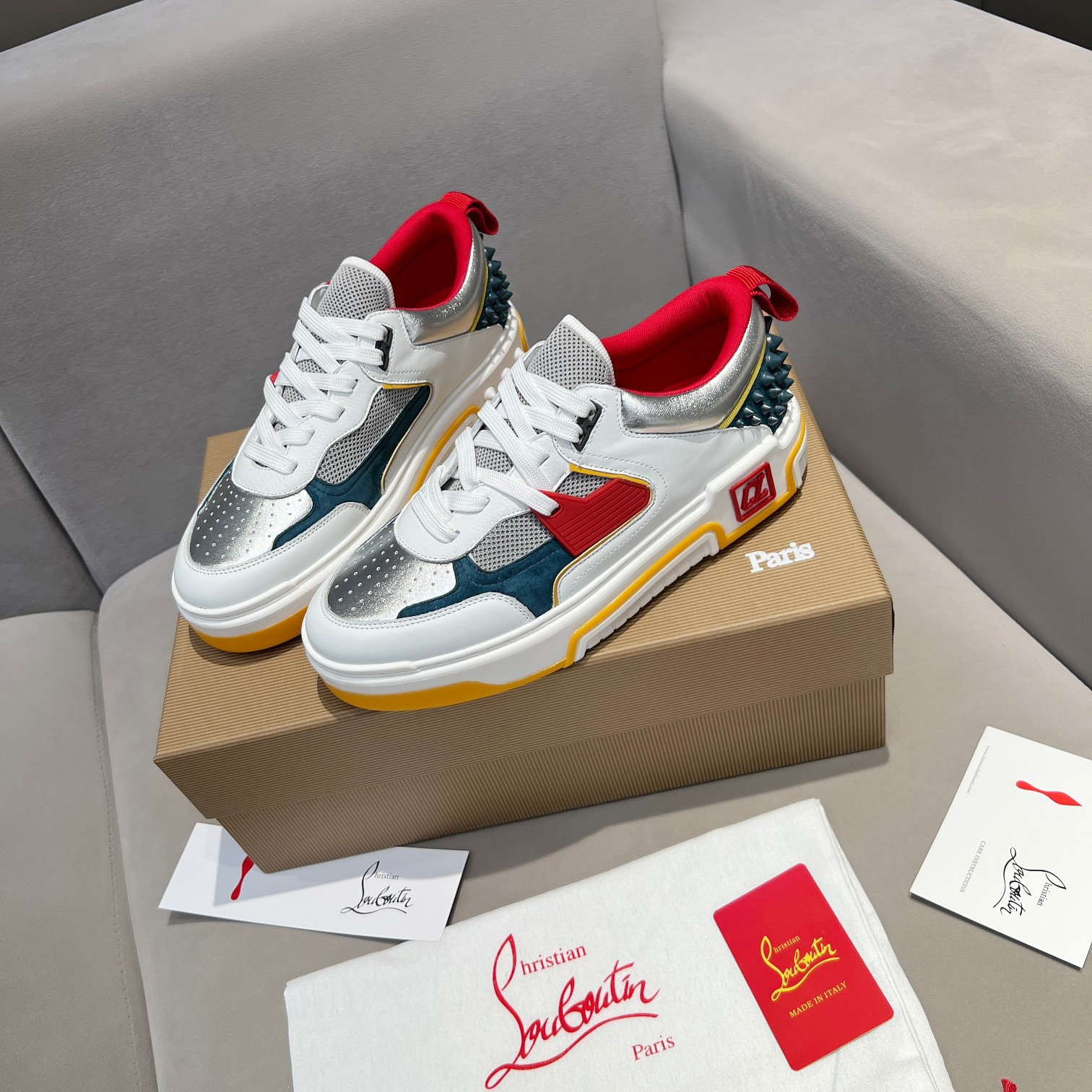 UA Chr1st1an Louboutin 2024 [New]ASTROLOUBI Unisex Thick-Soled Sneakers