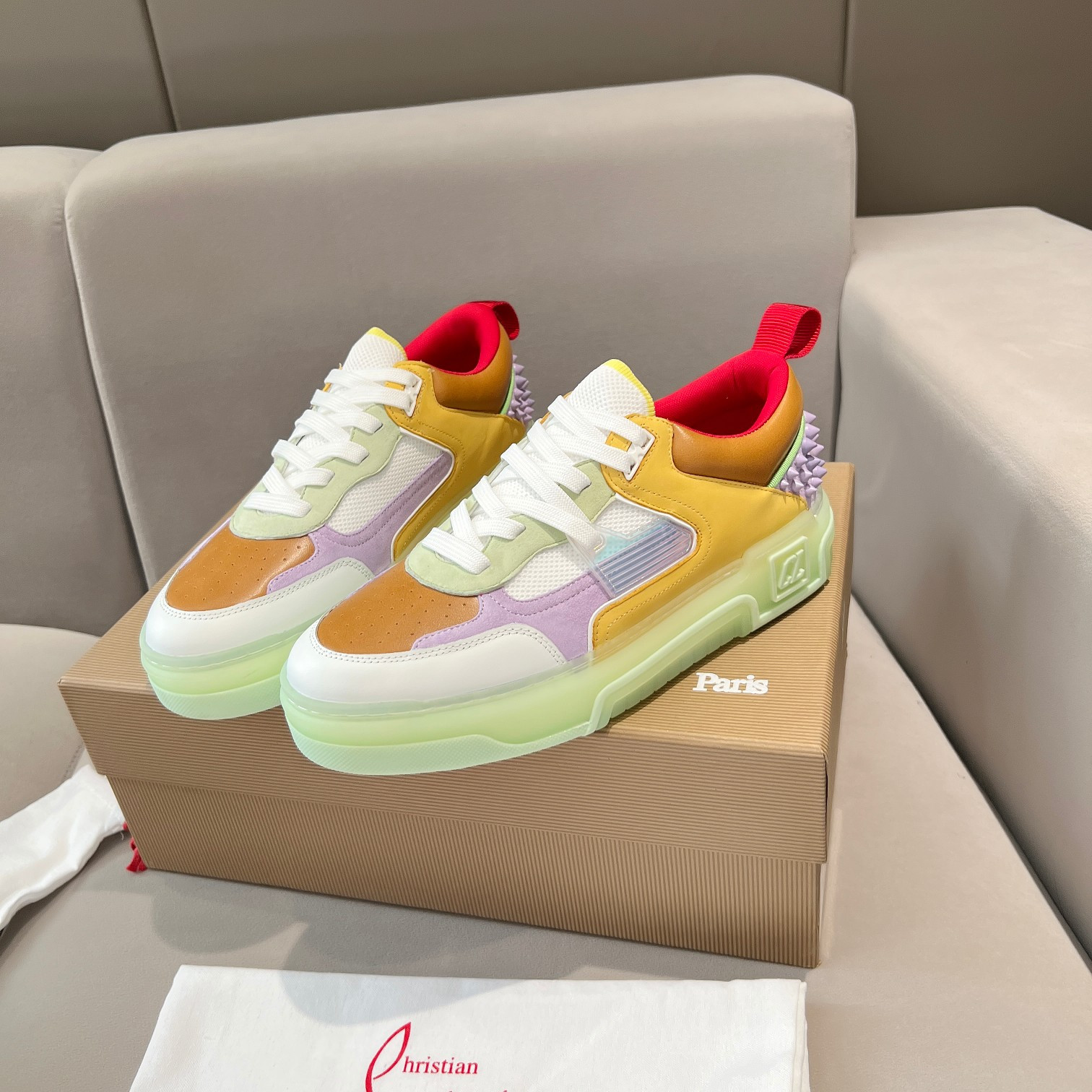 UA Chr1st1an Louboutin 2024 [New]ASTROLOUBI Unisex Thick-Soled Sneakers