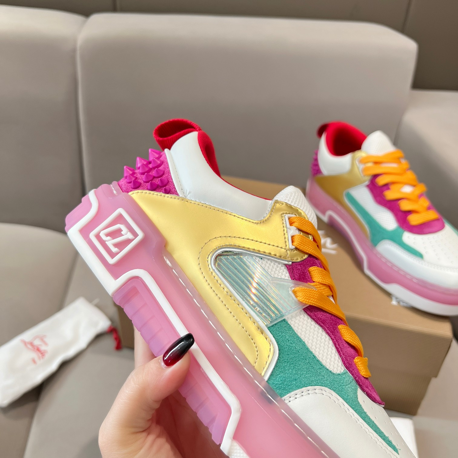 UA Chr1st1an Louboutin 2024 [New]ASTROLOUBI Unisex Thick-Soled Sneakers