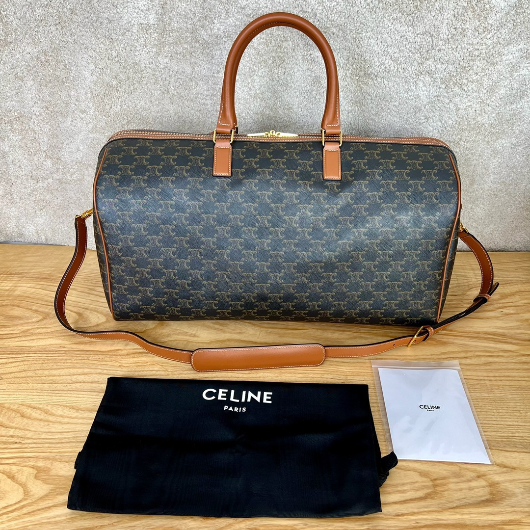 Ce1i*e Large Travel Bag IN Triomphe Canvas with Ce1i*e Print 50x27x23cm
