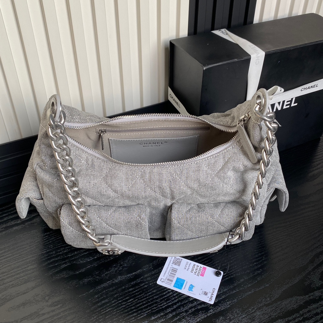 Ch**el 25c Maxi Hobo Bag 27×35×18cm