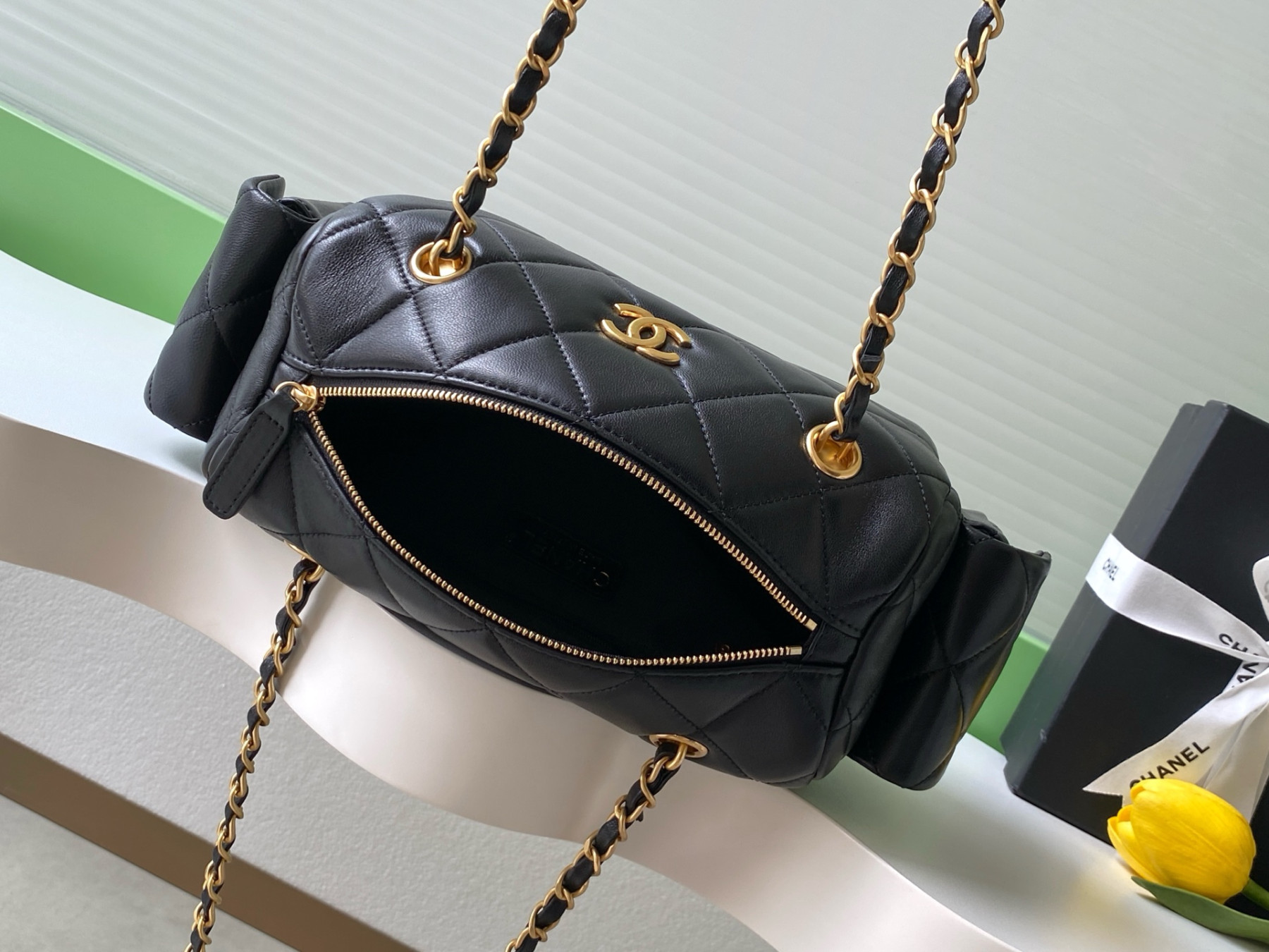 Ch**el Small Bowling Bag 15.5x24x11.5cm
