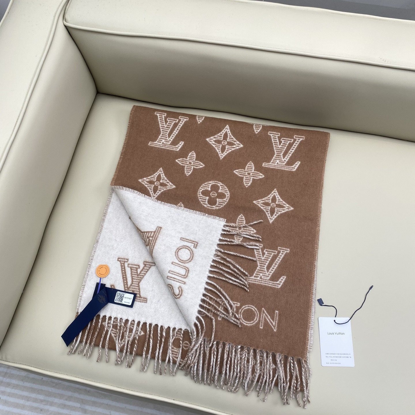 l0vis Vvtt0n monogram shadow scarf 40x200cm