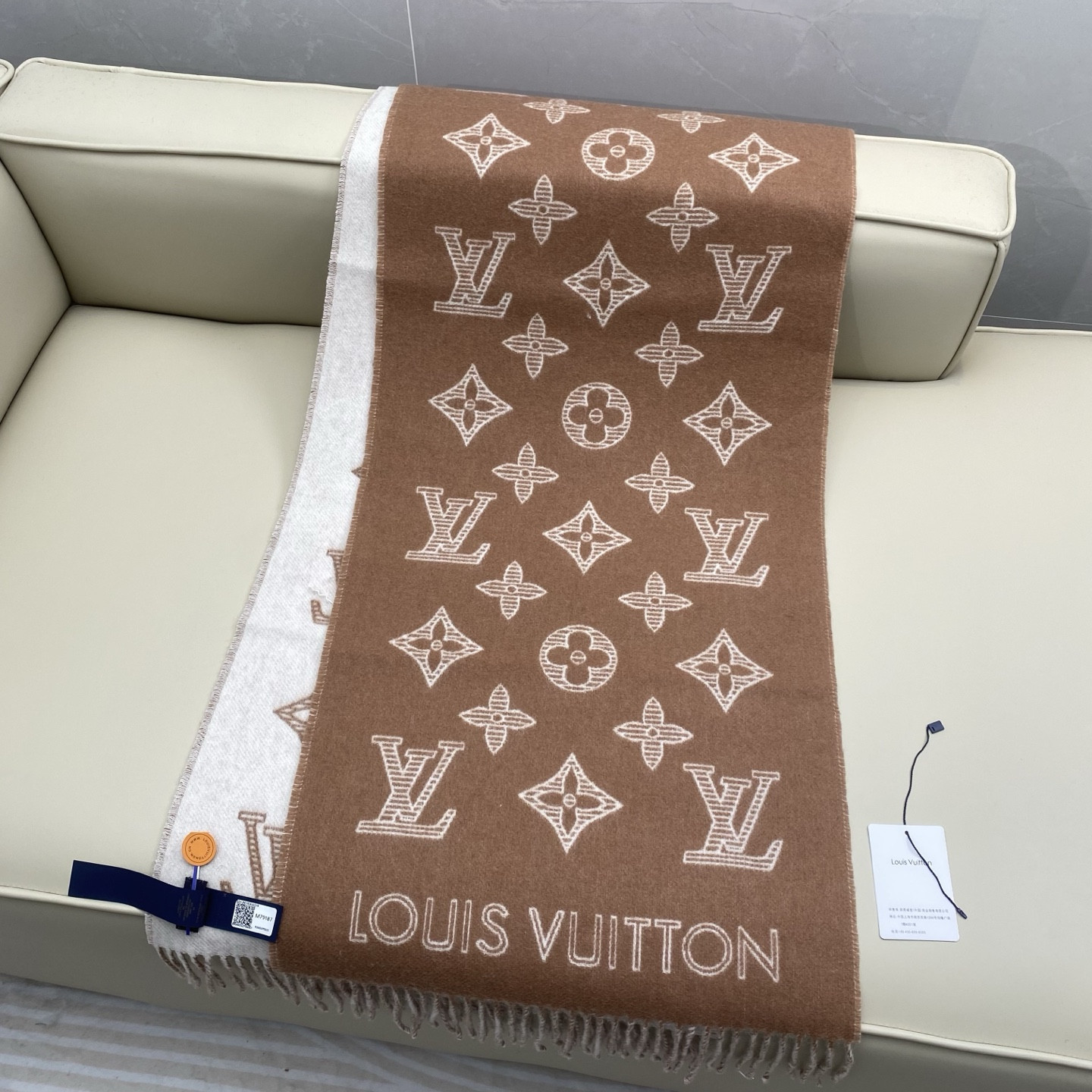 l0vis Vvtt0n monogram shadow scarf 40x200cm
