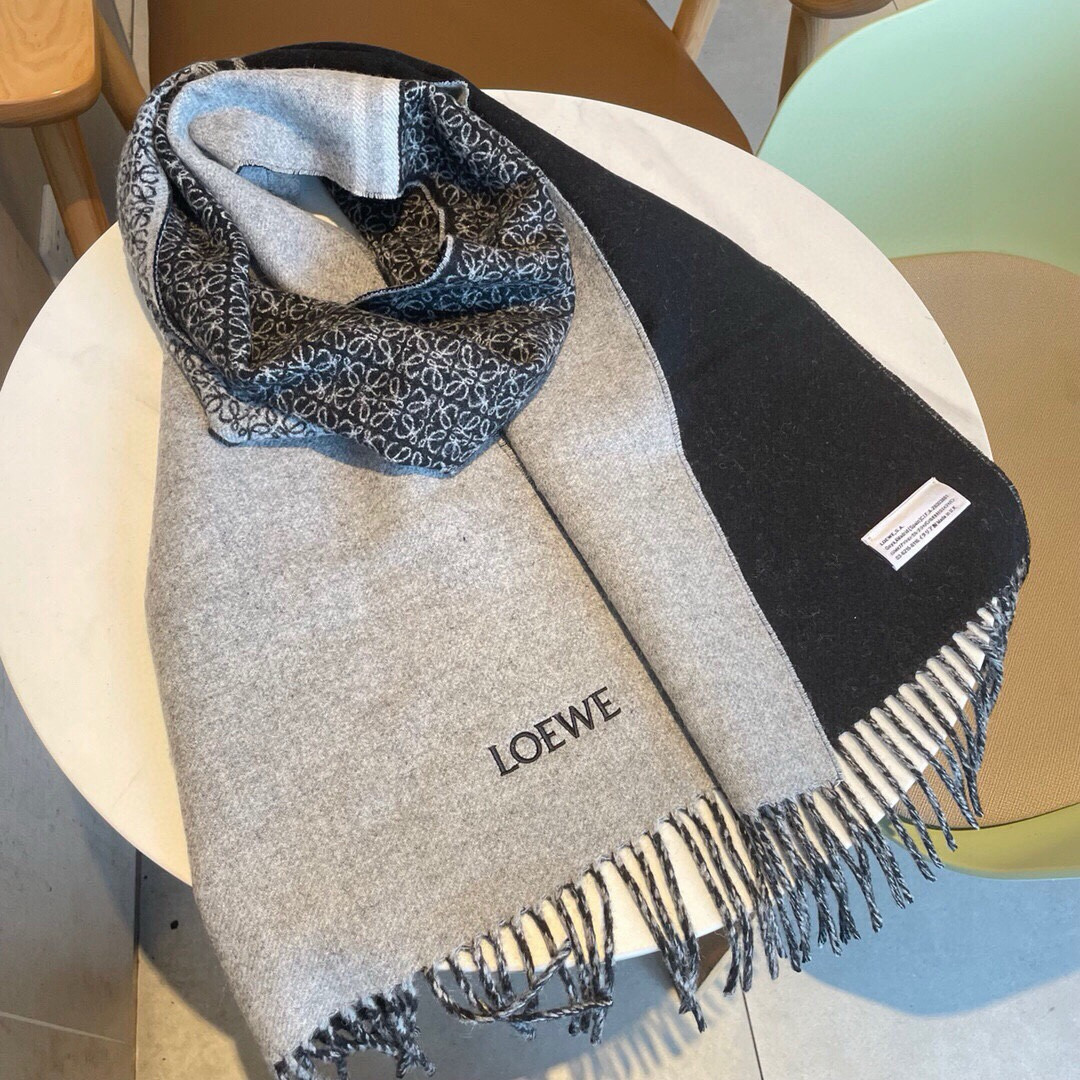 Loewe scarf 30x182cm 90% wool 10% cashmere
