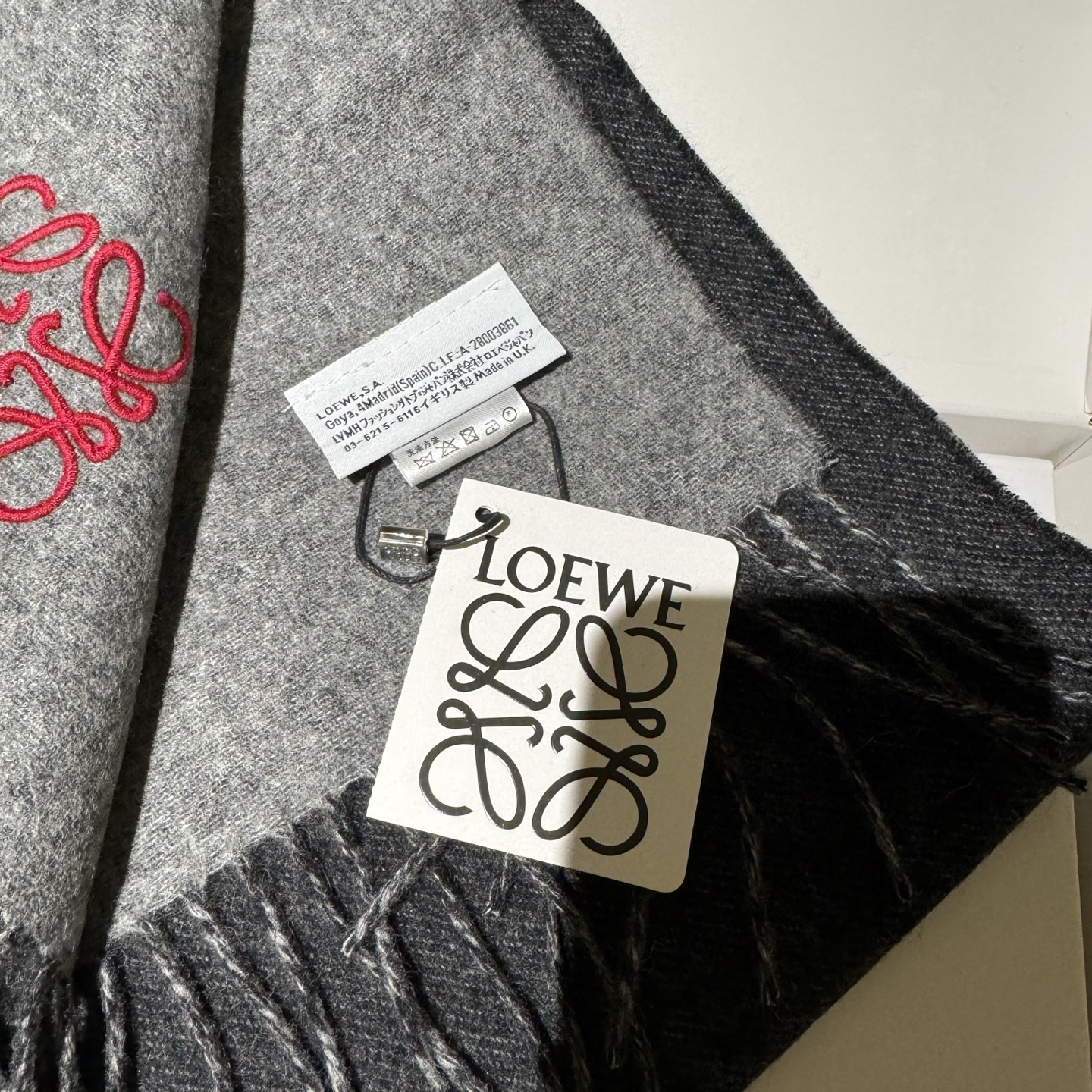 Loewe scarf 35x190cm 100% lamb cashmere