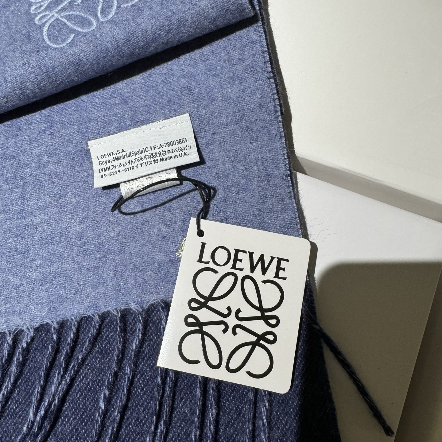 Loewe scarf 35x190cm 100% lamb cashmere