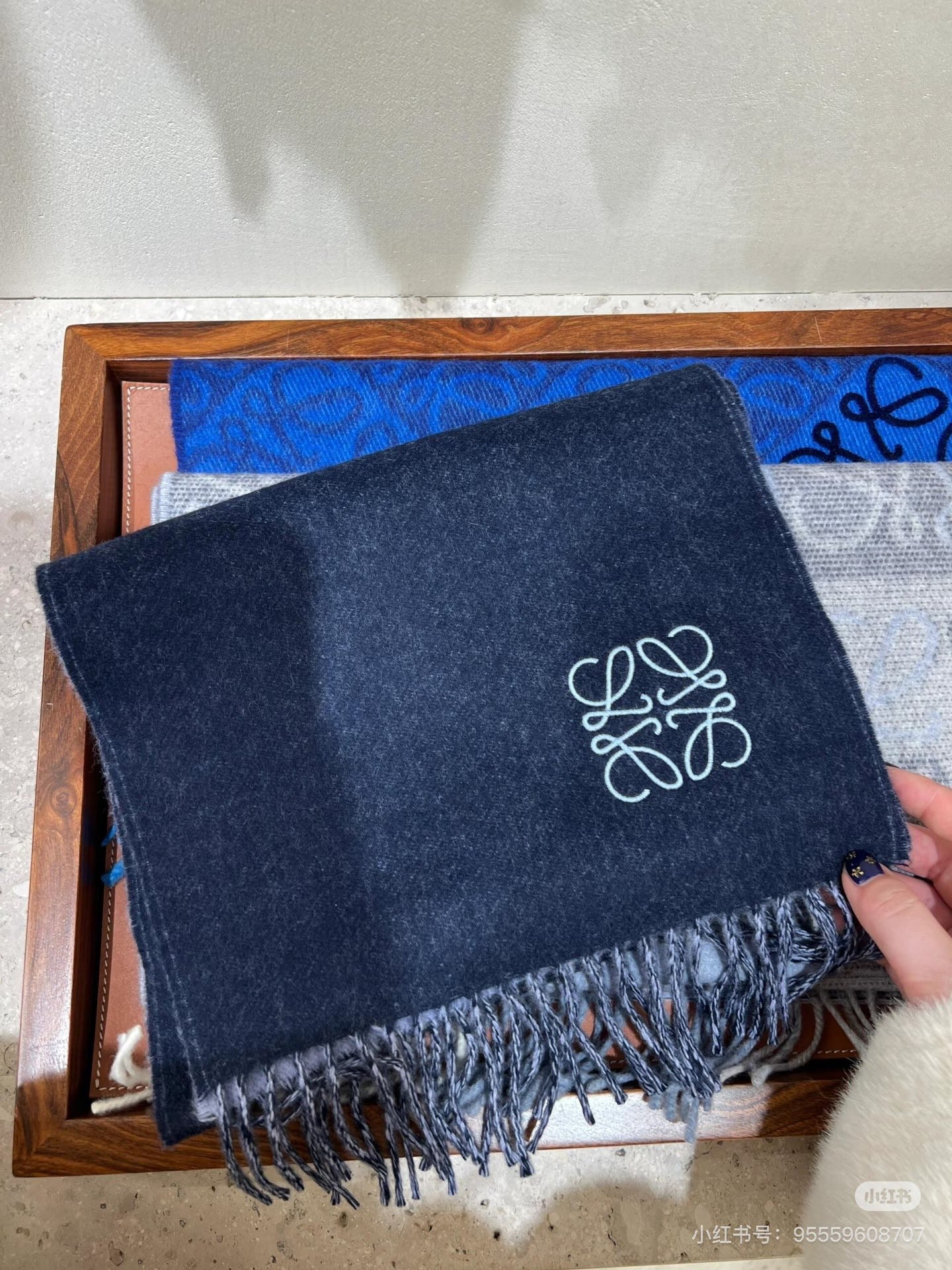 Loewe scarf 35x190cm 100% lamb cashmere