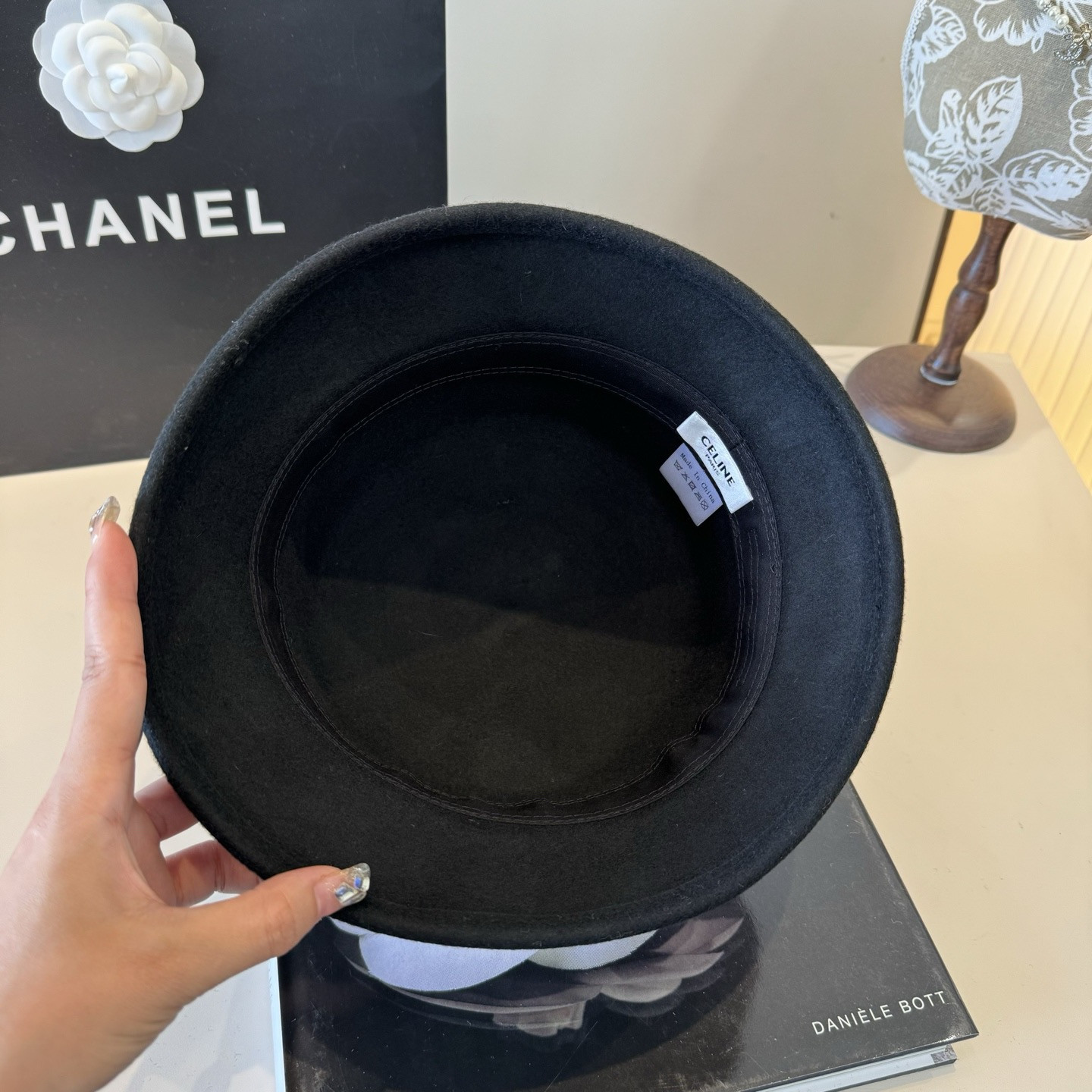 Celine Wool Bucket Hat 57cm Head Circumference